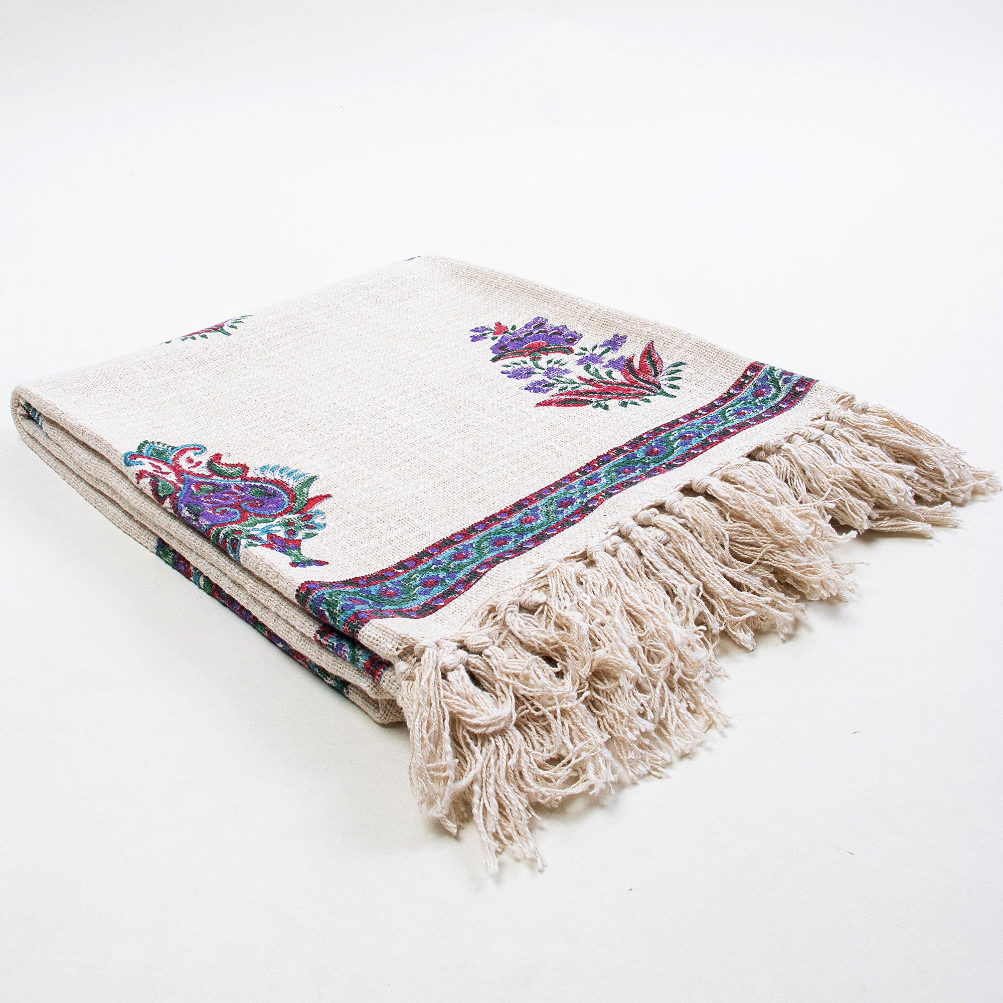 Soft Throw Blanket with Red Purple Flower Plant Print Online