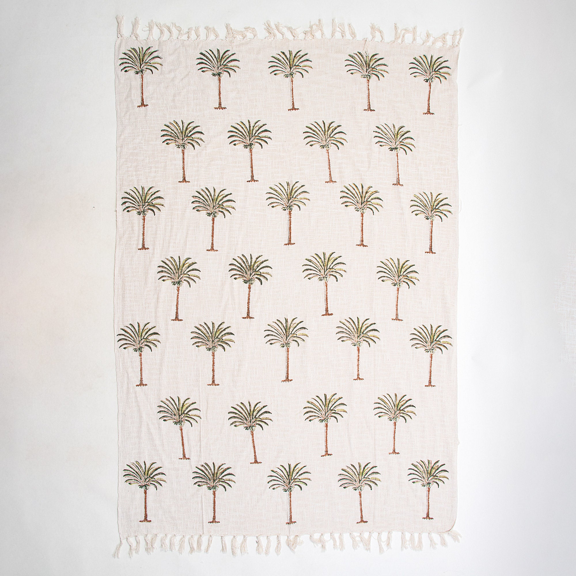 Date Palm Tree Cotton Luxury Throw Blankets For Home Decor