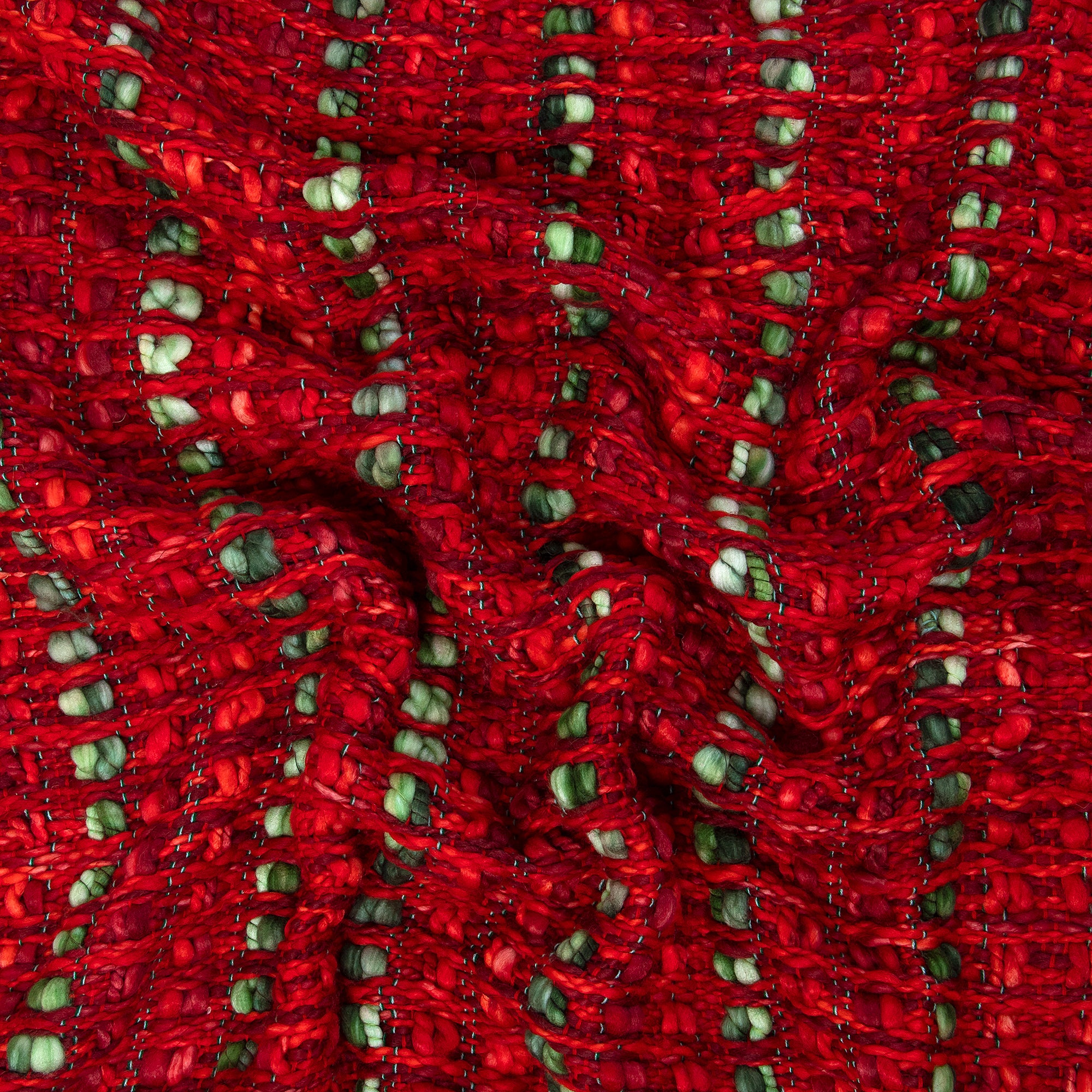 Christmas Red Printed Handmade Cotton Sofa Acrylic Throws Blankets