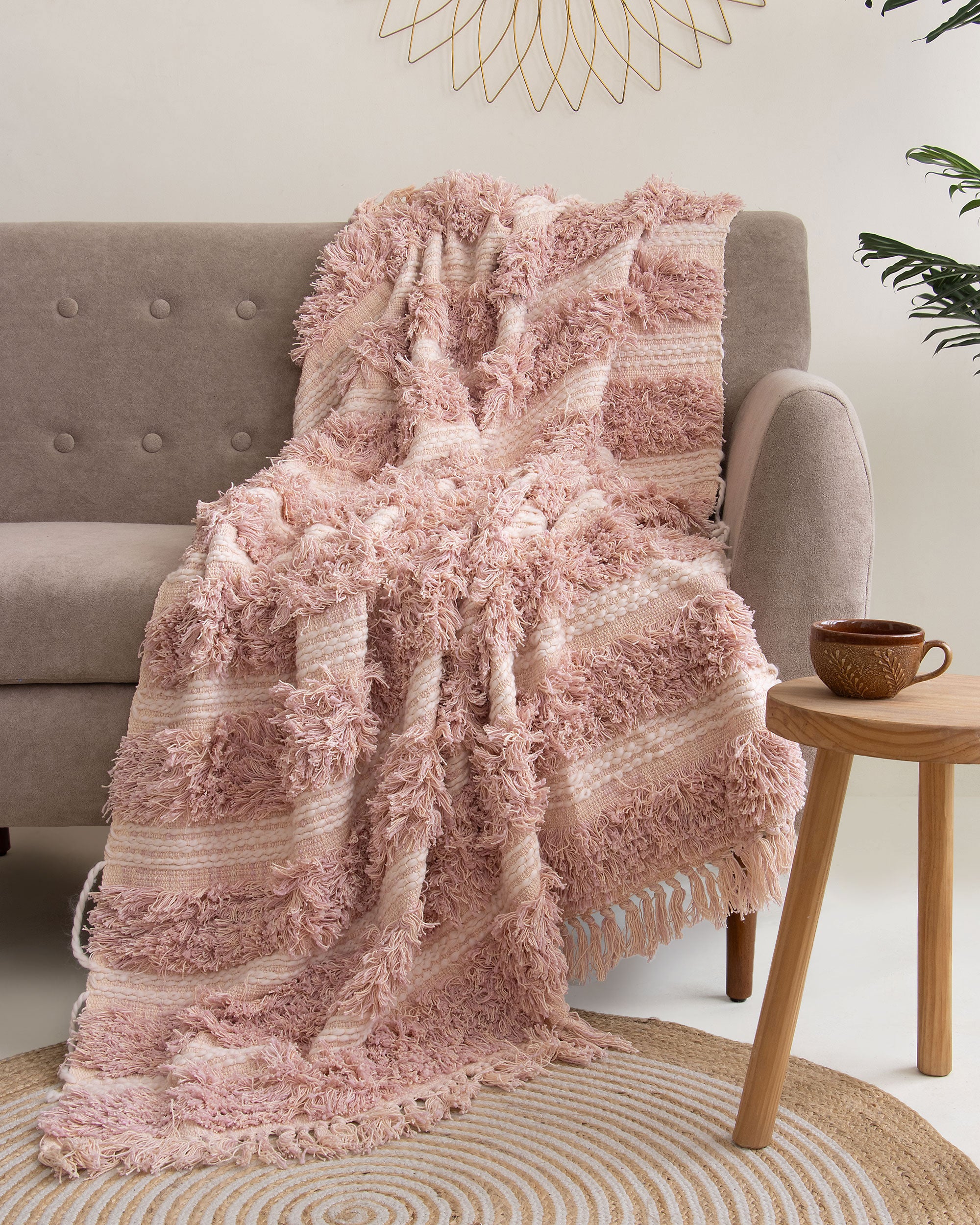 Pure Cotton Sofa Custom Throw Blanket Online