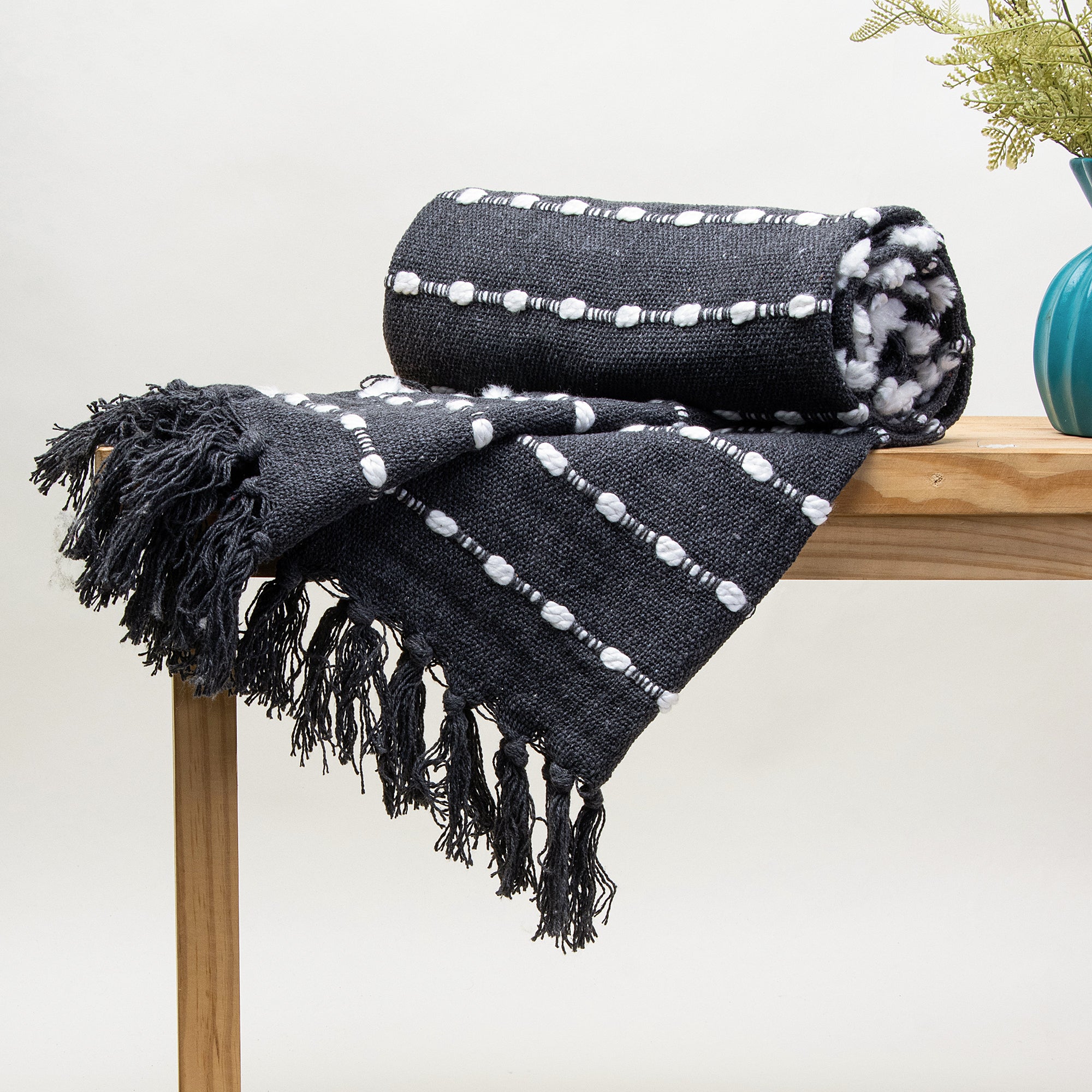 Soft Black & White Throw Blanket