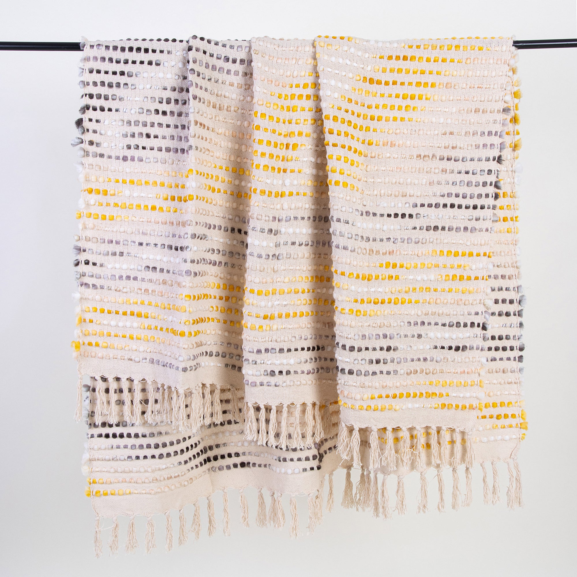 Embroidery Multicolor Soft Organic Cotton Throw Blanket