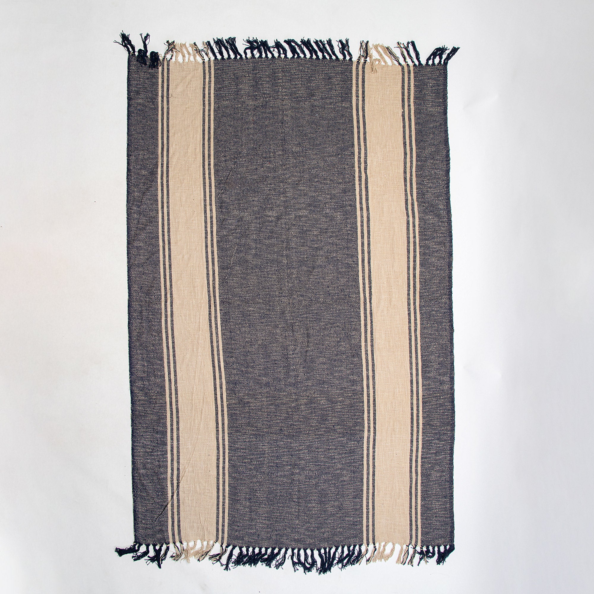 Black Soft Cotton Sofa Tufted Throw for Home Decor