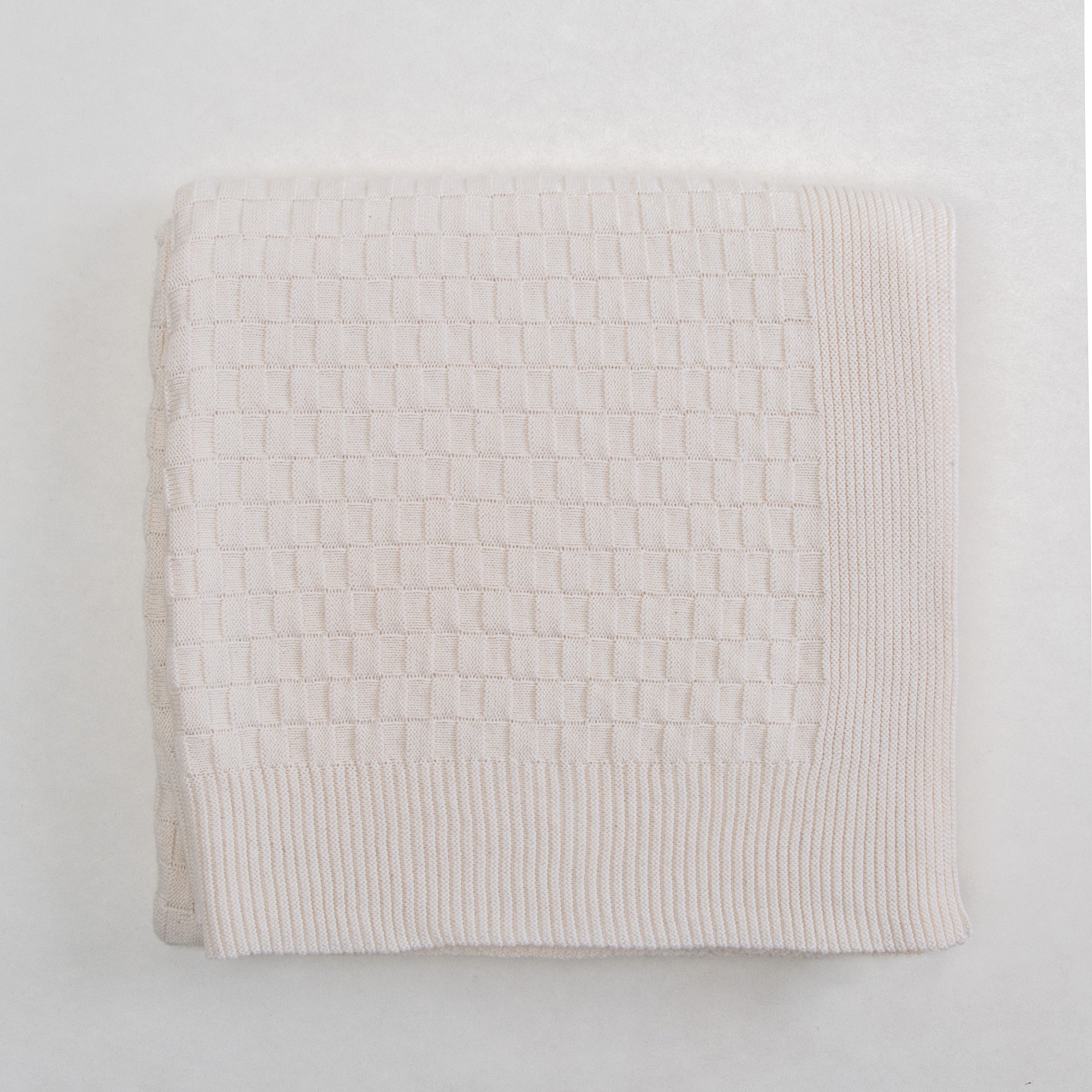 Cream Color Natural Cotton Throw for Decor Couch