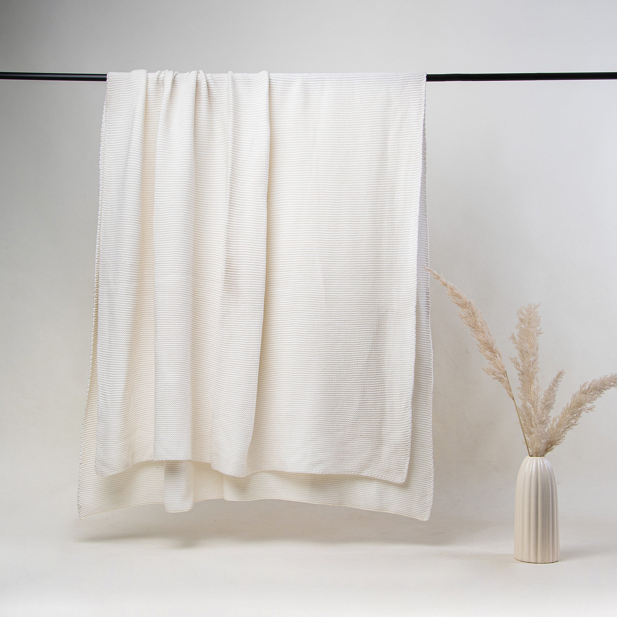 Cream Inspiration Handmade Cotton Throw for Home Decor