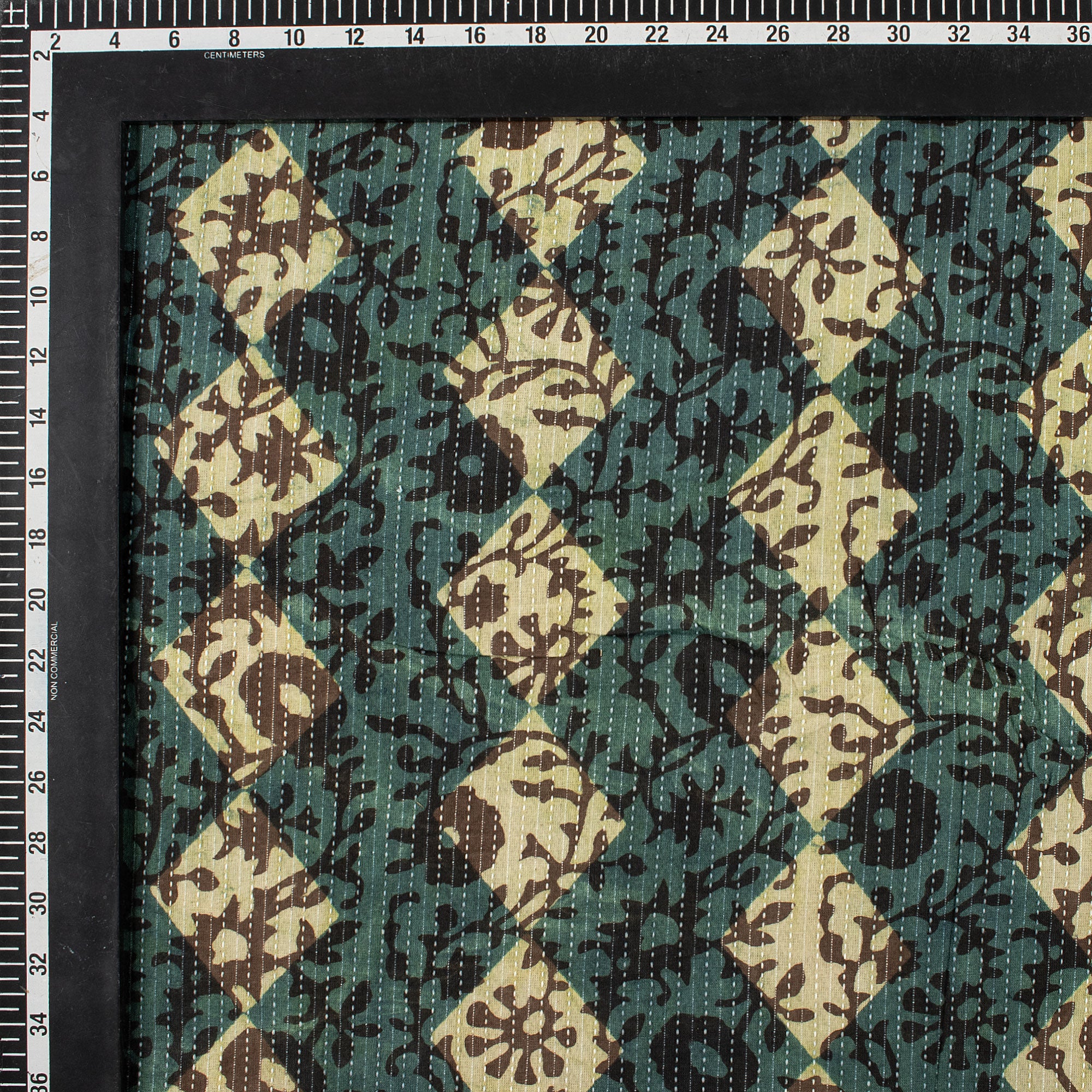 Dabu Block Printed Cotton Kantha Fabric By the Yard