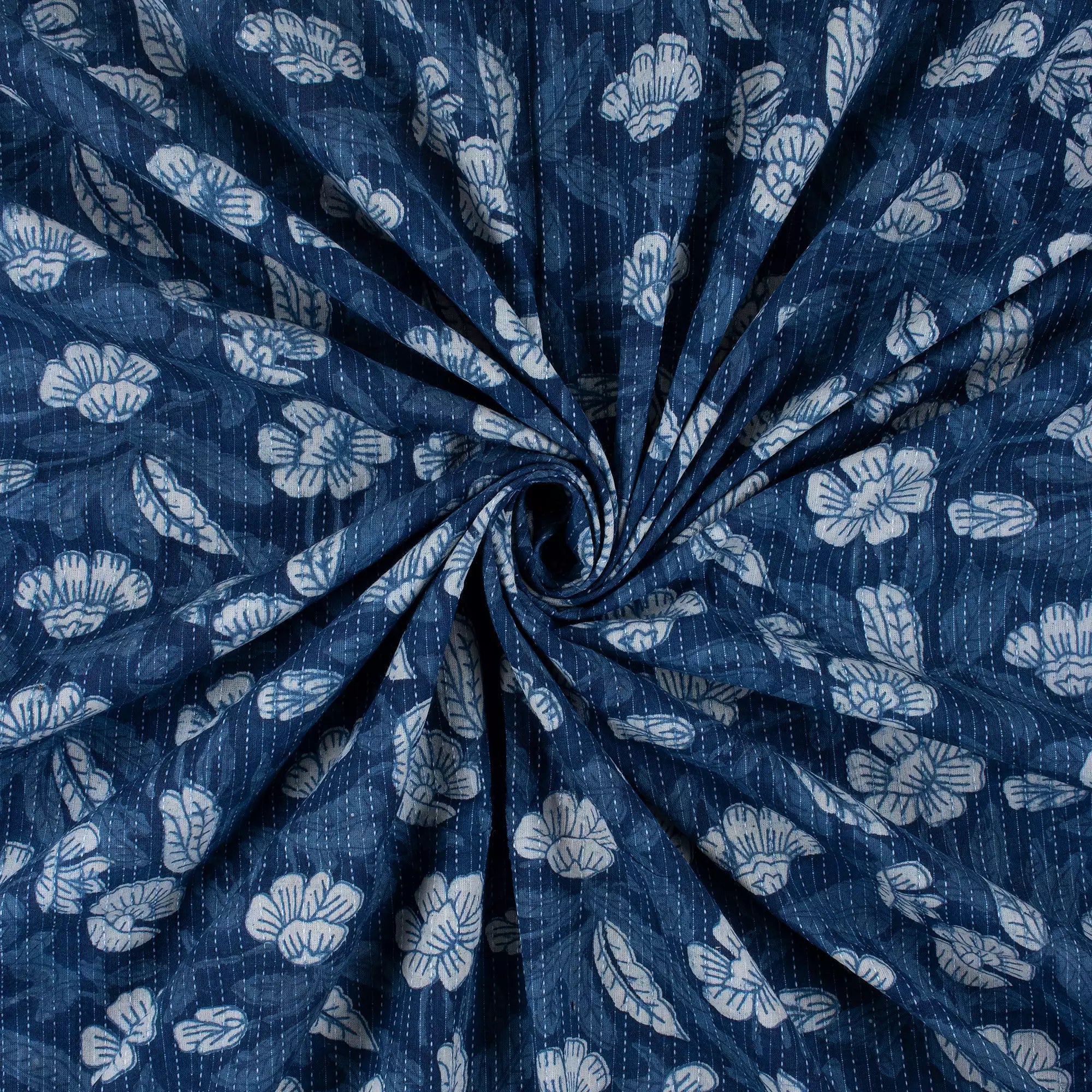 Indian Organic Natural Cotton Kantha Fabric