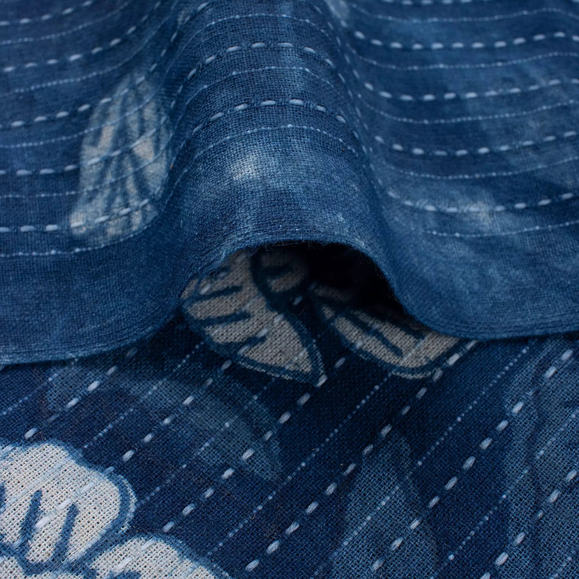 Indian Organic Natural Cotton Kantha Fabric