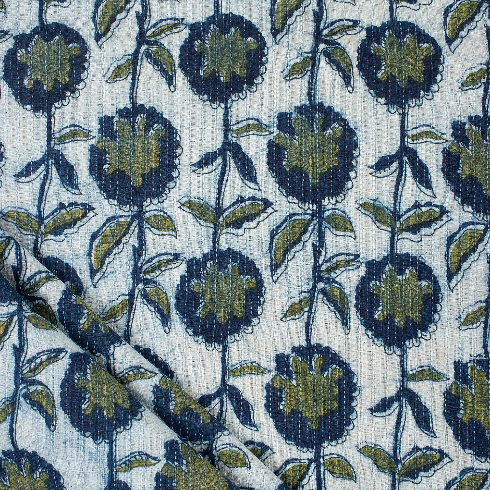 Pure Cotton Kantha Mud Resist Cotton Fabric