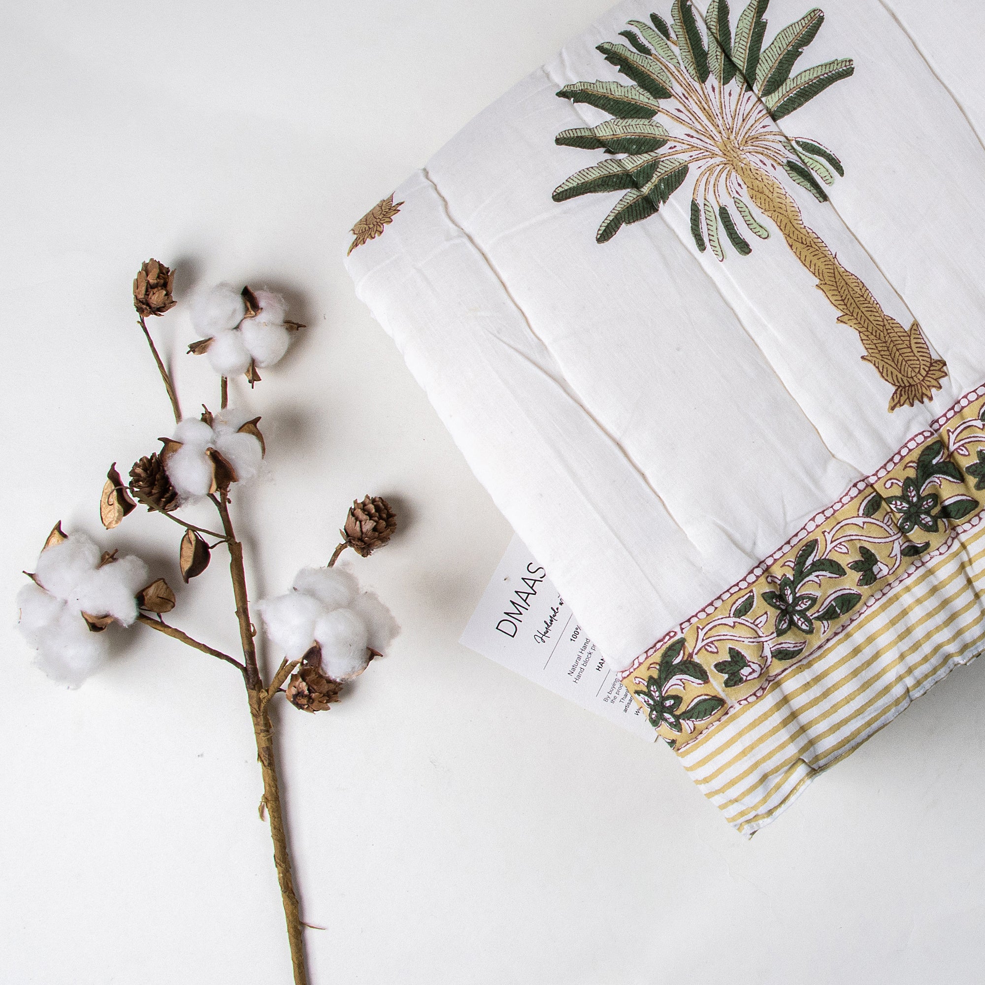 Green Palm Tree Print Baby Comforter Set Online