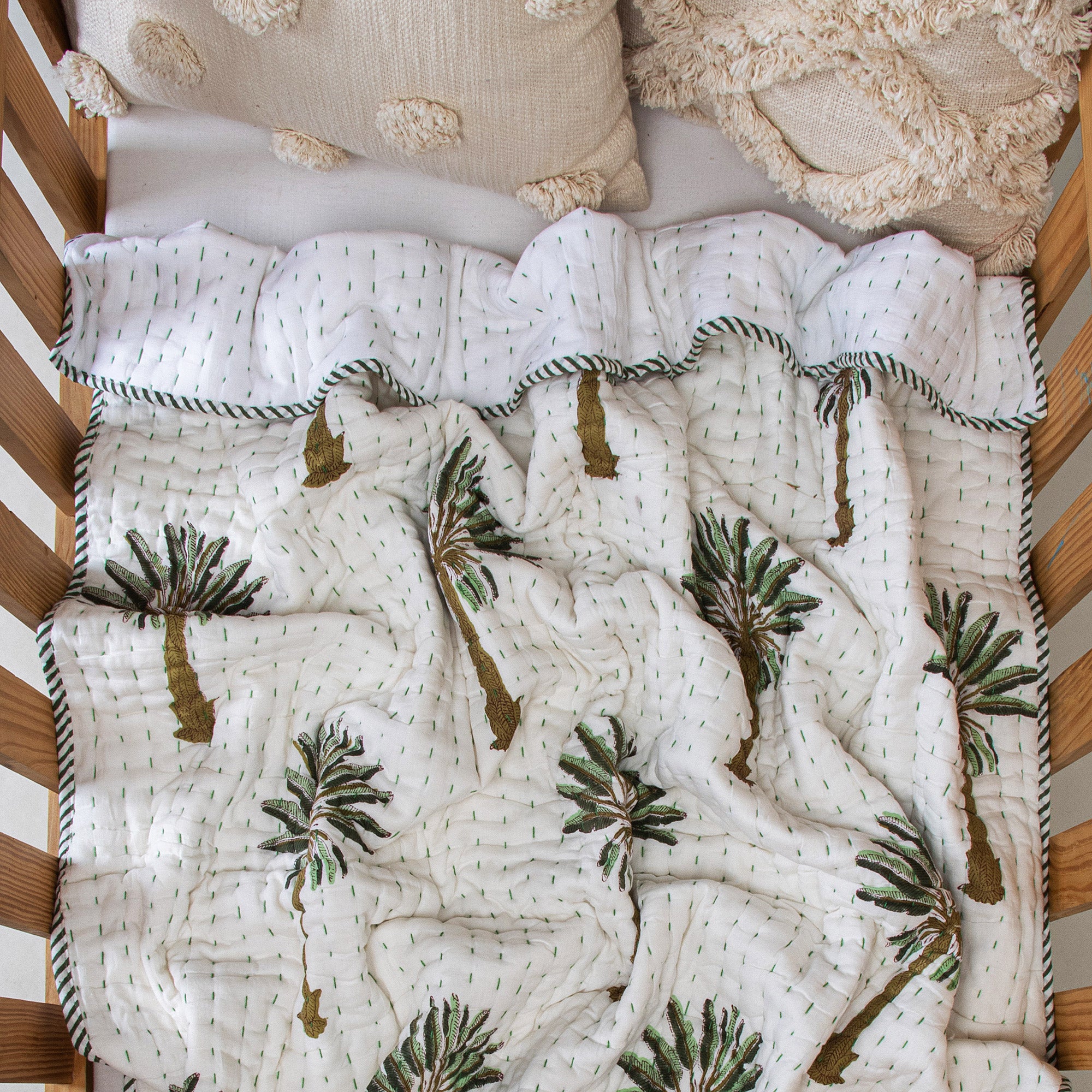 Soft Kantha Cotton Muslin Baby Blankets