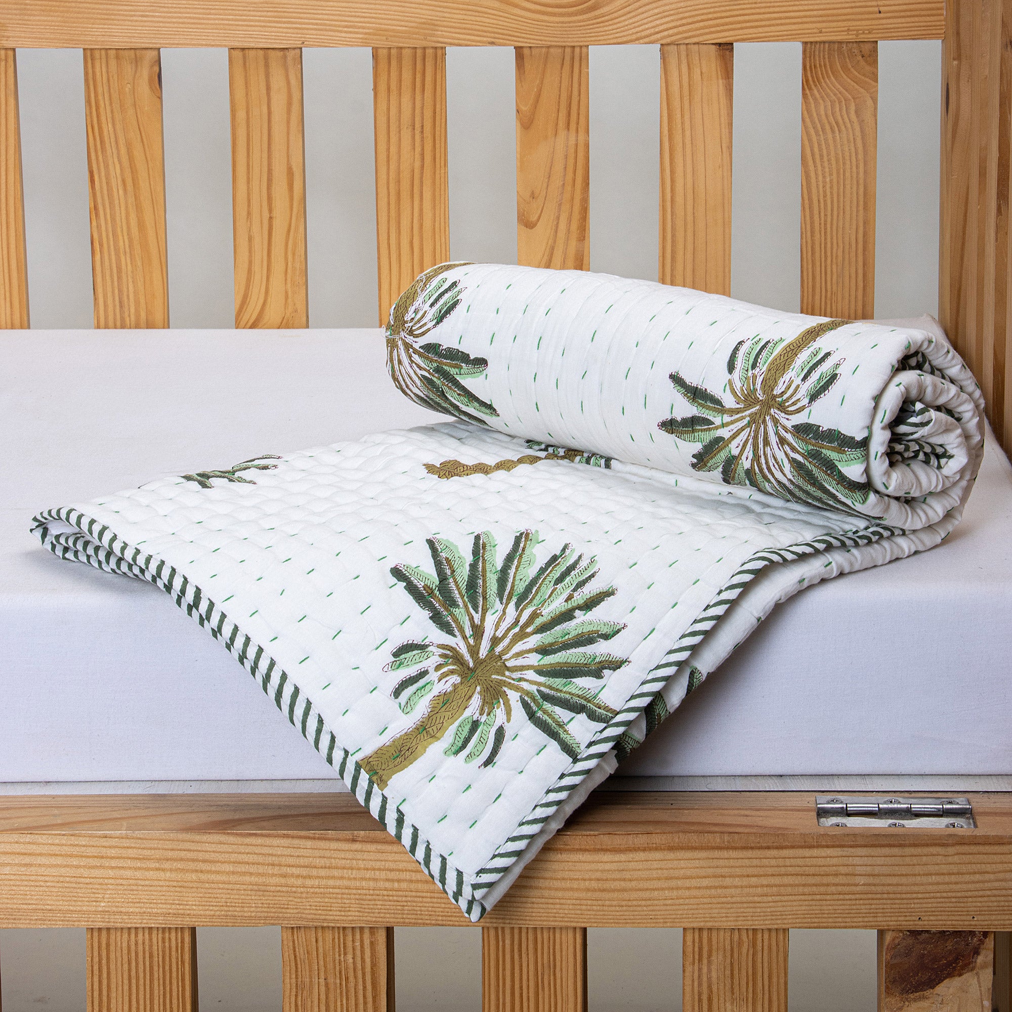 Soft Kantha Cotton Muslin Baby Blankets