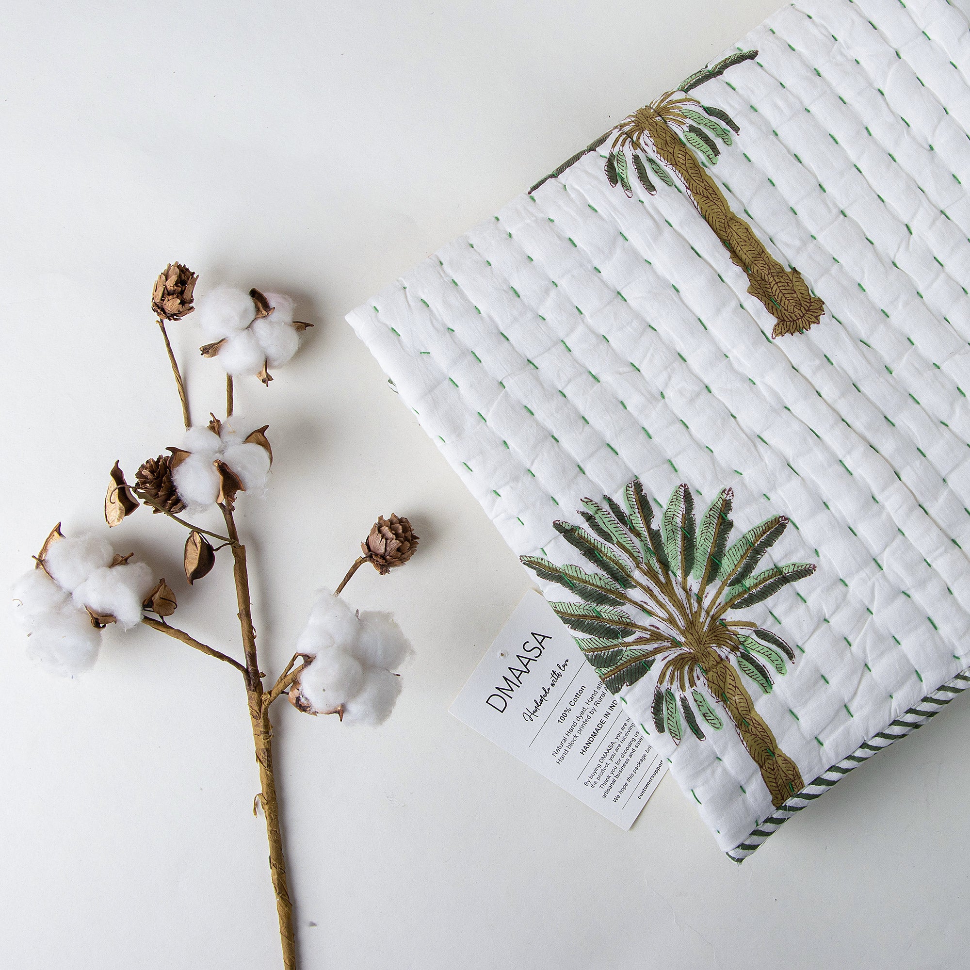 Soft Kantha Cotton Muslin Baby Blankets