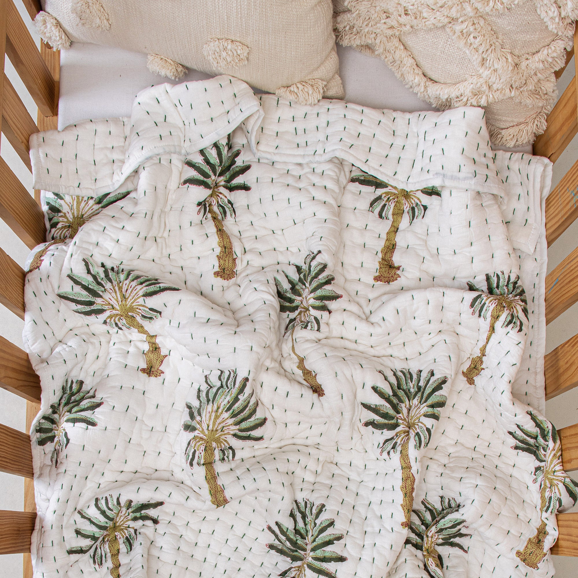 Palm Tree Cotton Newborn Baby Wrap Blanket