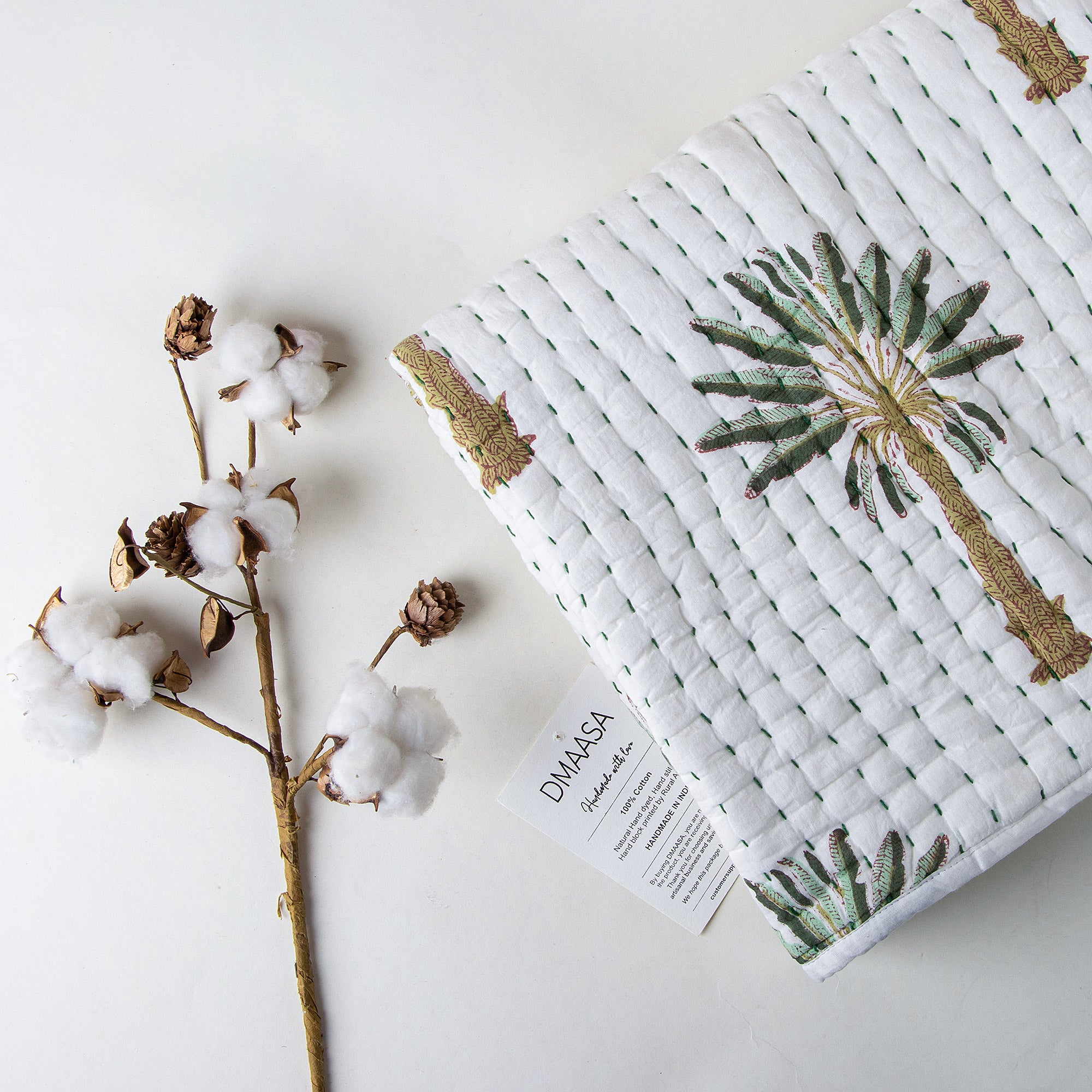 Palm Tree Cotton Newborn Baby Wrap Blanket