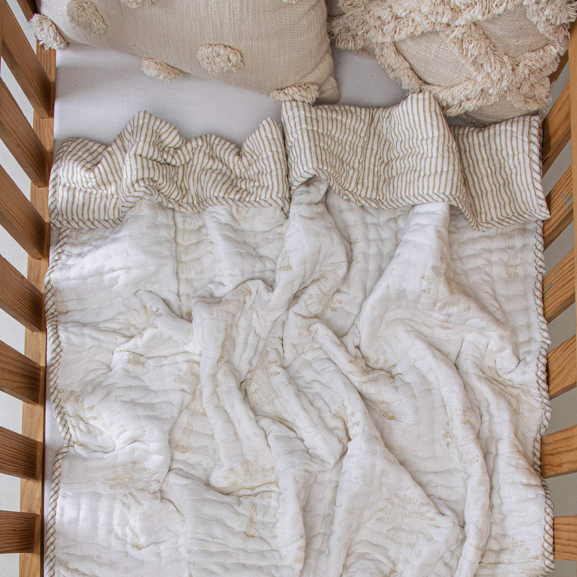 Stripes Print Cotton Baby Wrap Blanket