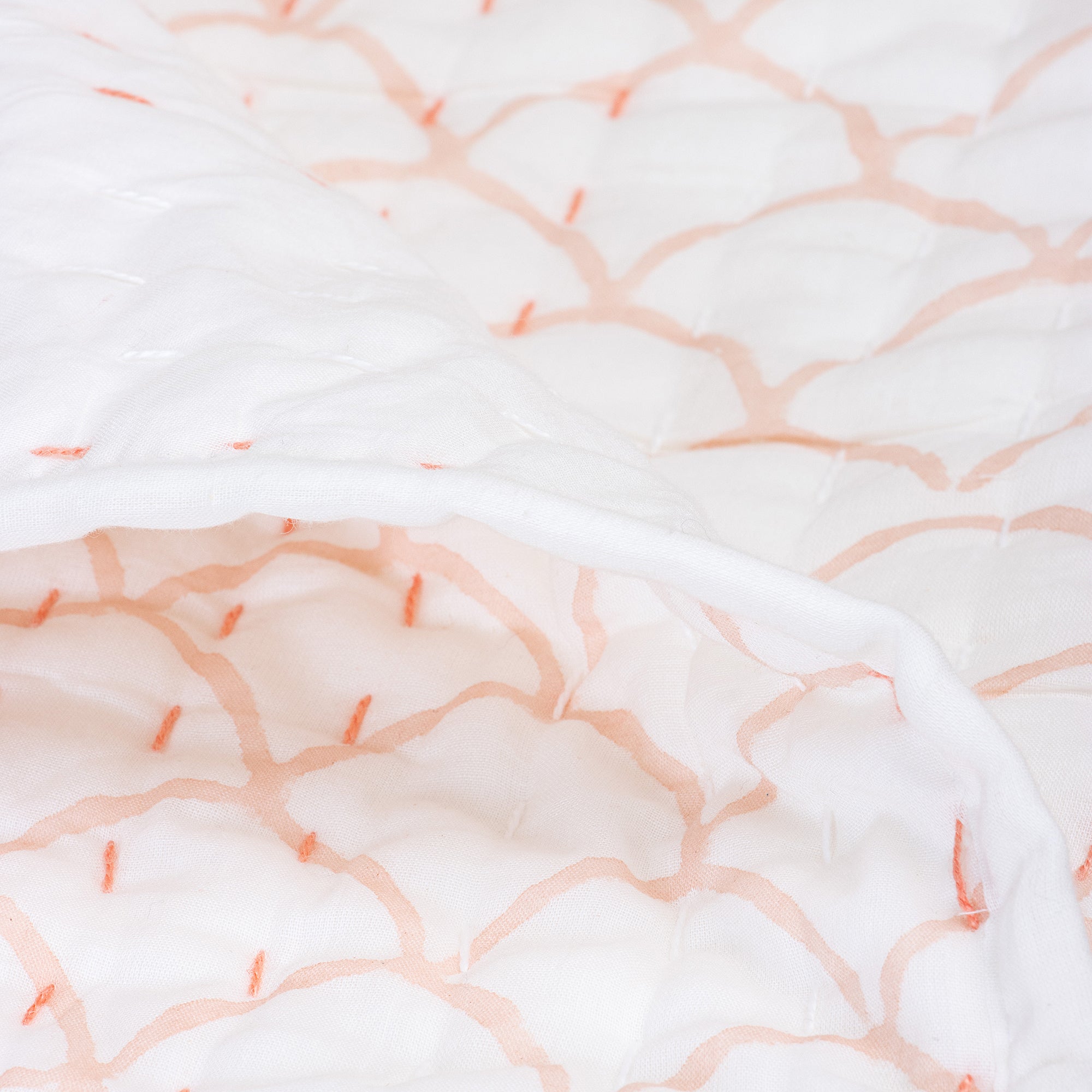 Pink Wave Print Pure Cotton Baby Blankets
