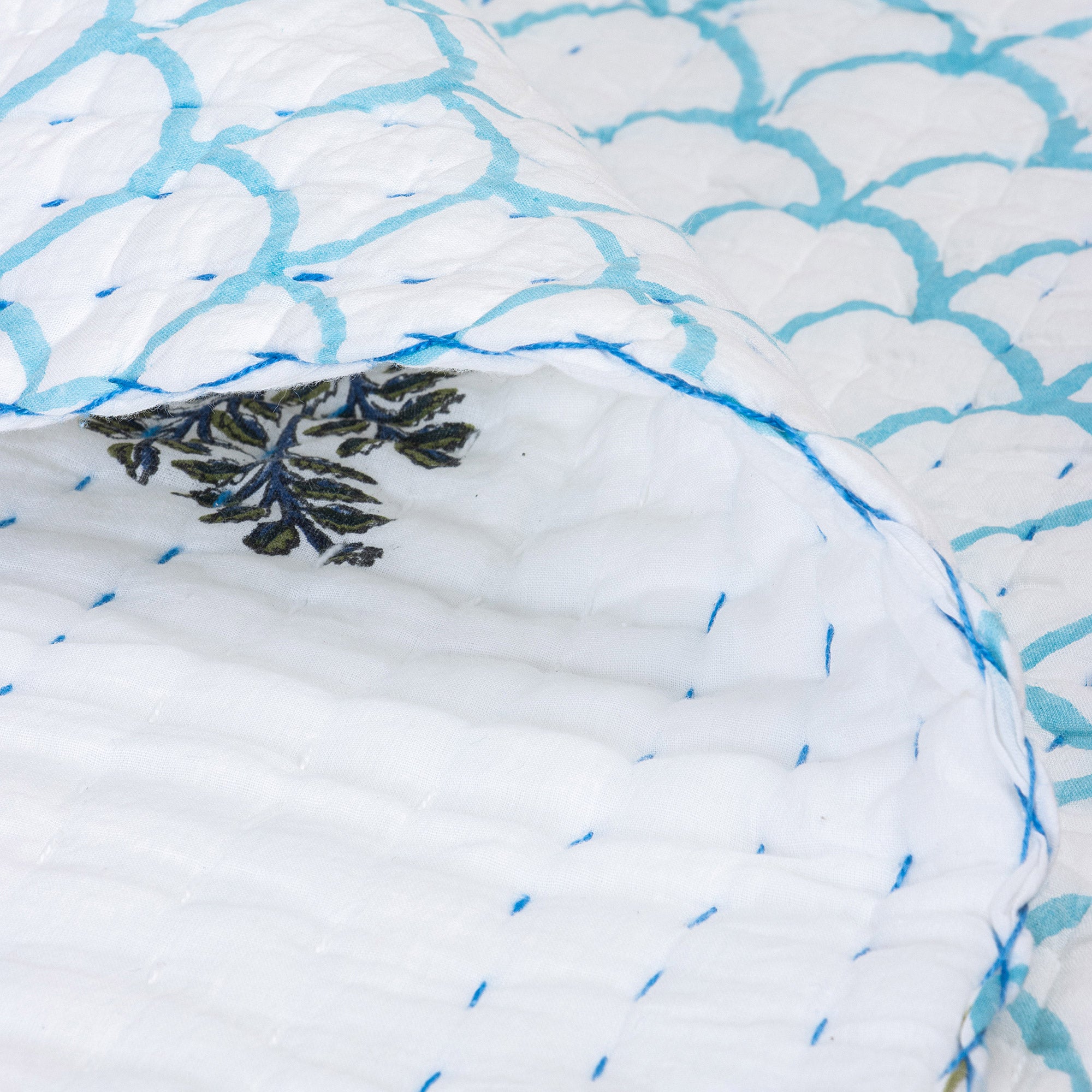 Sky Blue Flower Plant Print Baby Blanket Best Prices