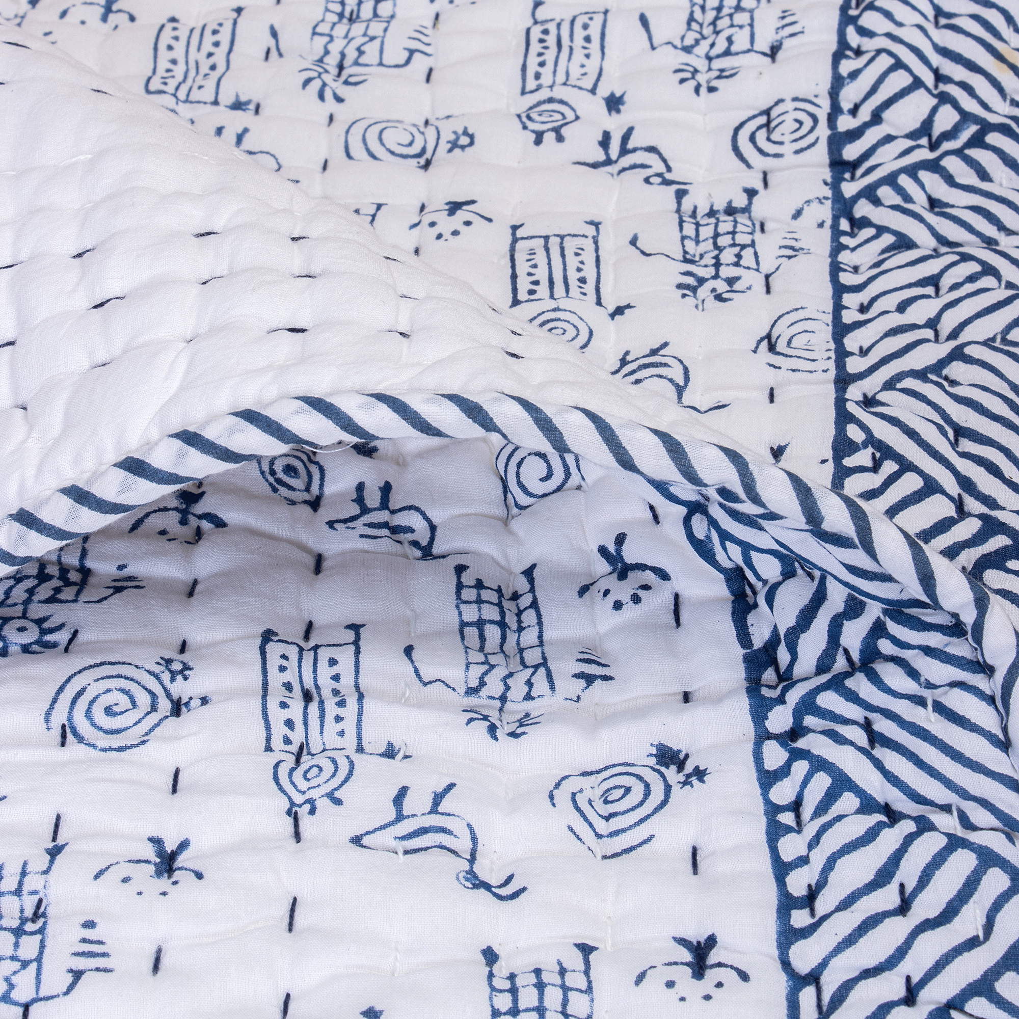 Blue Soft Cotton Baby Quilt