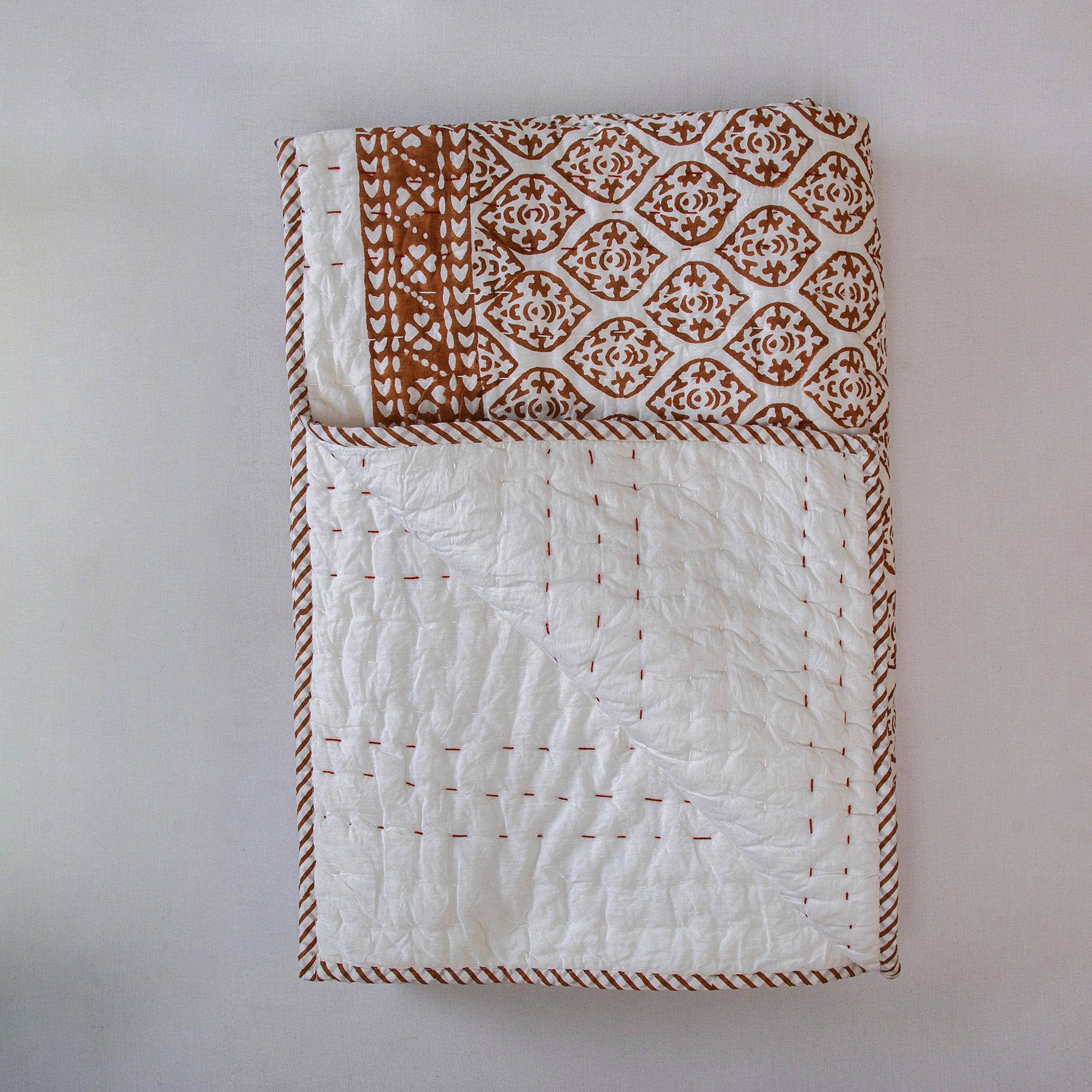 Brown Paisley Design Soft Cotton Kids Quilts
