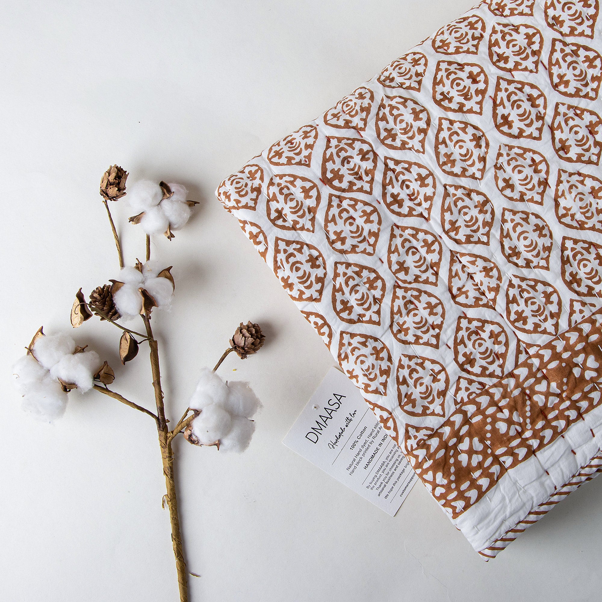 Brown Paisley Design Soft Cotton Kids Quilts
