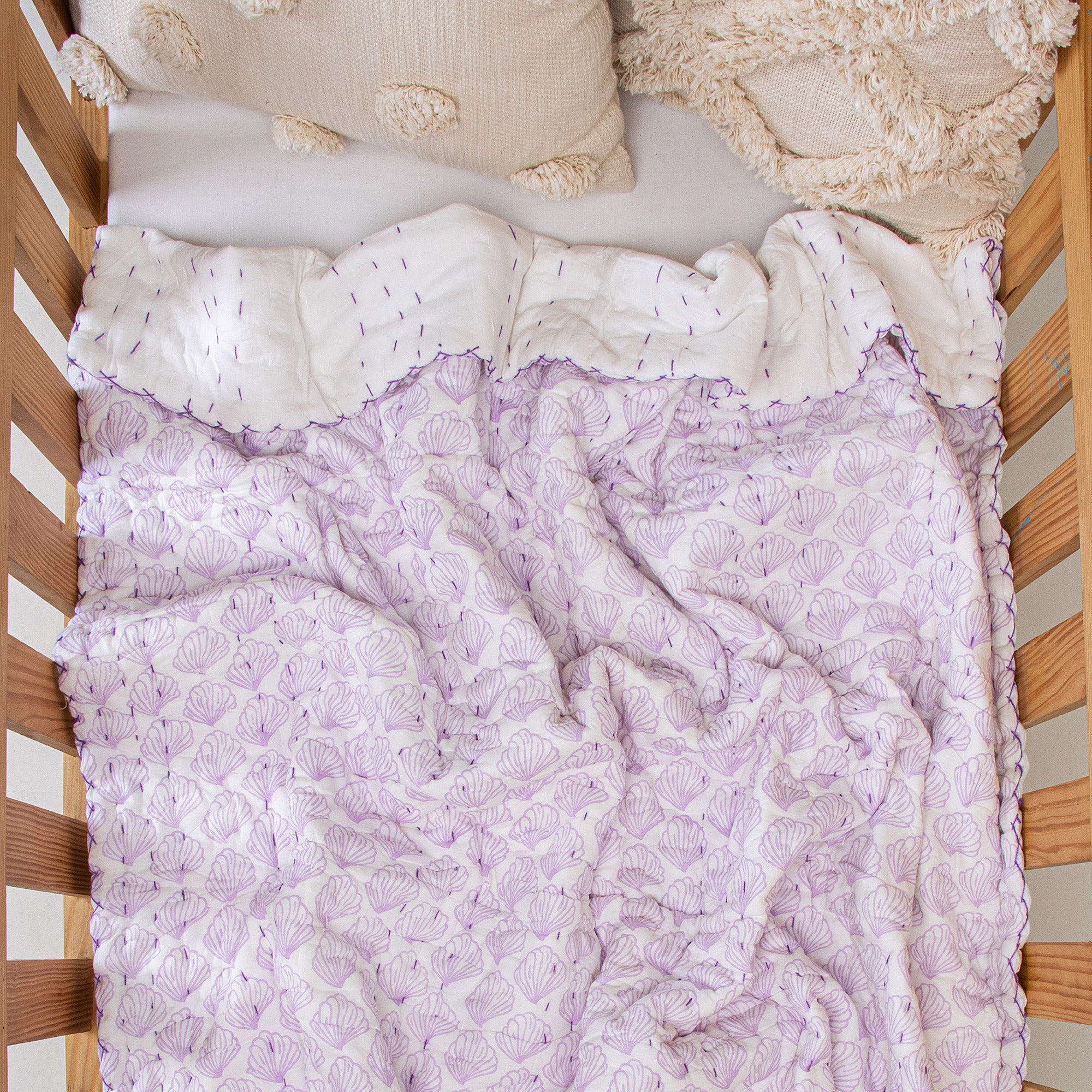 Purple Print Soft Baby Blankets for Winter