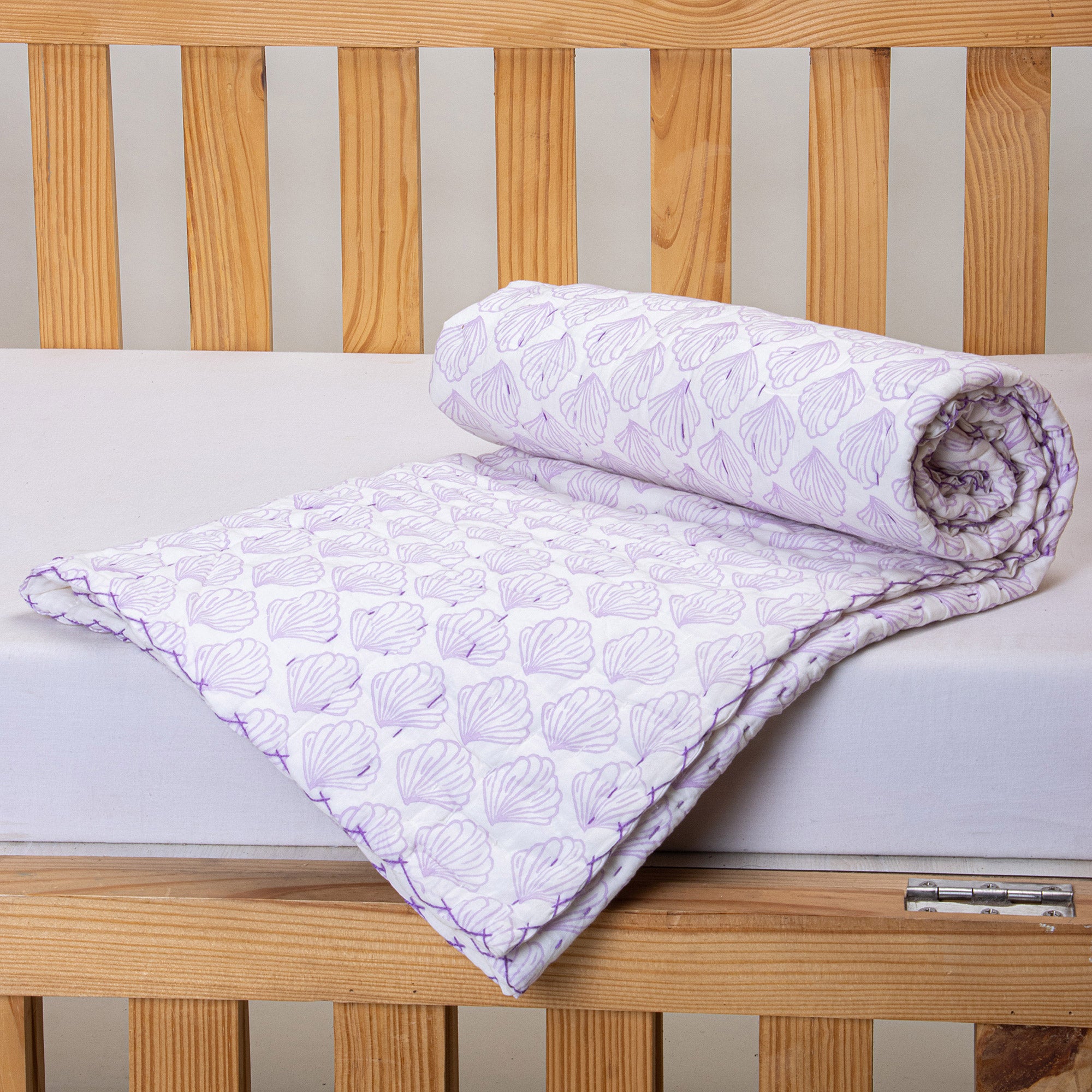 Purple Print Soft Baby Blankets for Winter