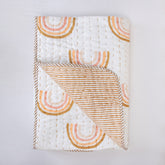 Rainbow Print Soft Cotton Muslin Baby Blankets