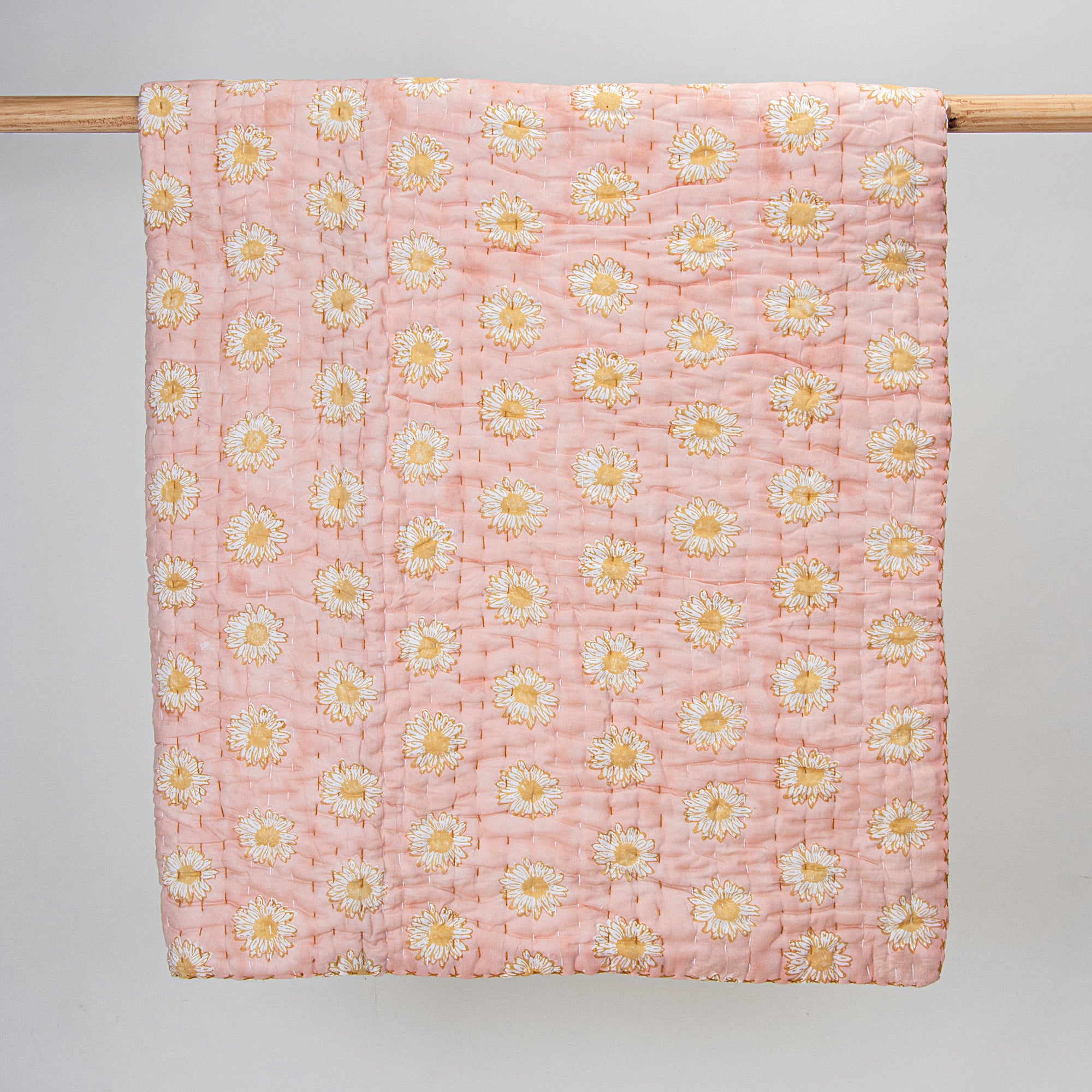 Yellow Sunflower Print Soft Cotton Newborn Baby Blanket