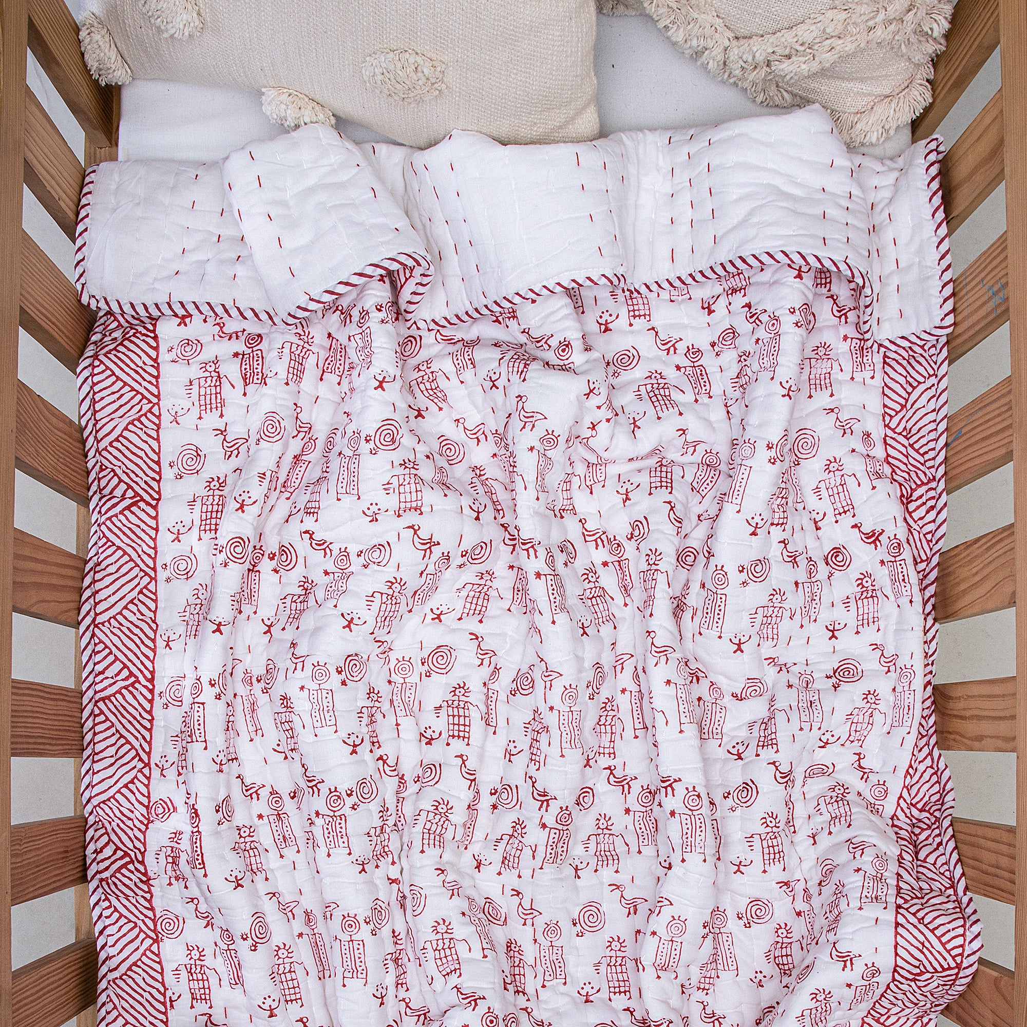 Maroon Organic Cotton Supper Soft Cute Blankets
