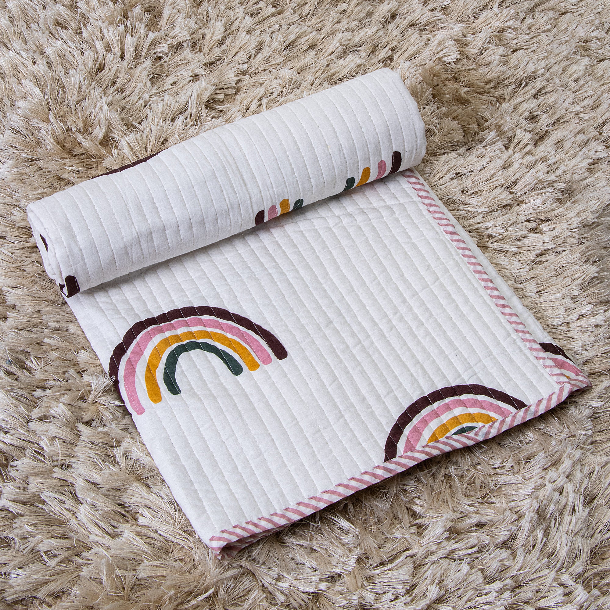 Multicolor Rainbow Soft Best Baby Blankets