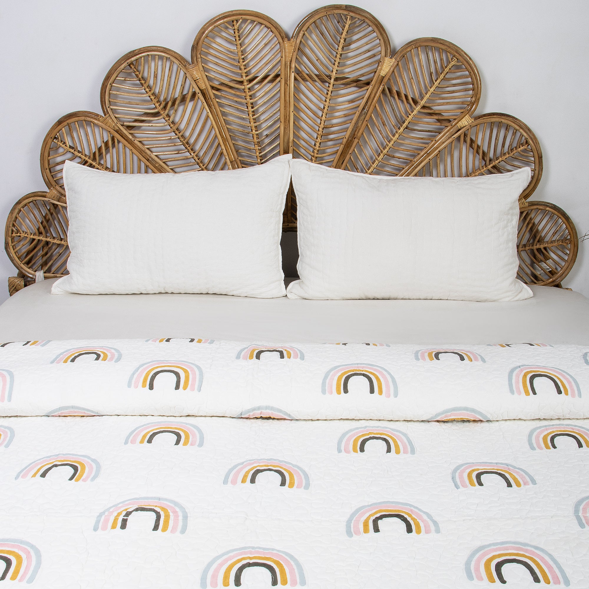 Pure Cotton Rajai Blanket Yellow Sunrise Printed