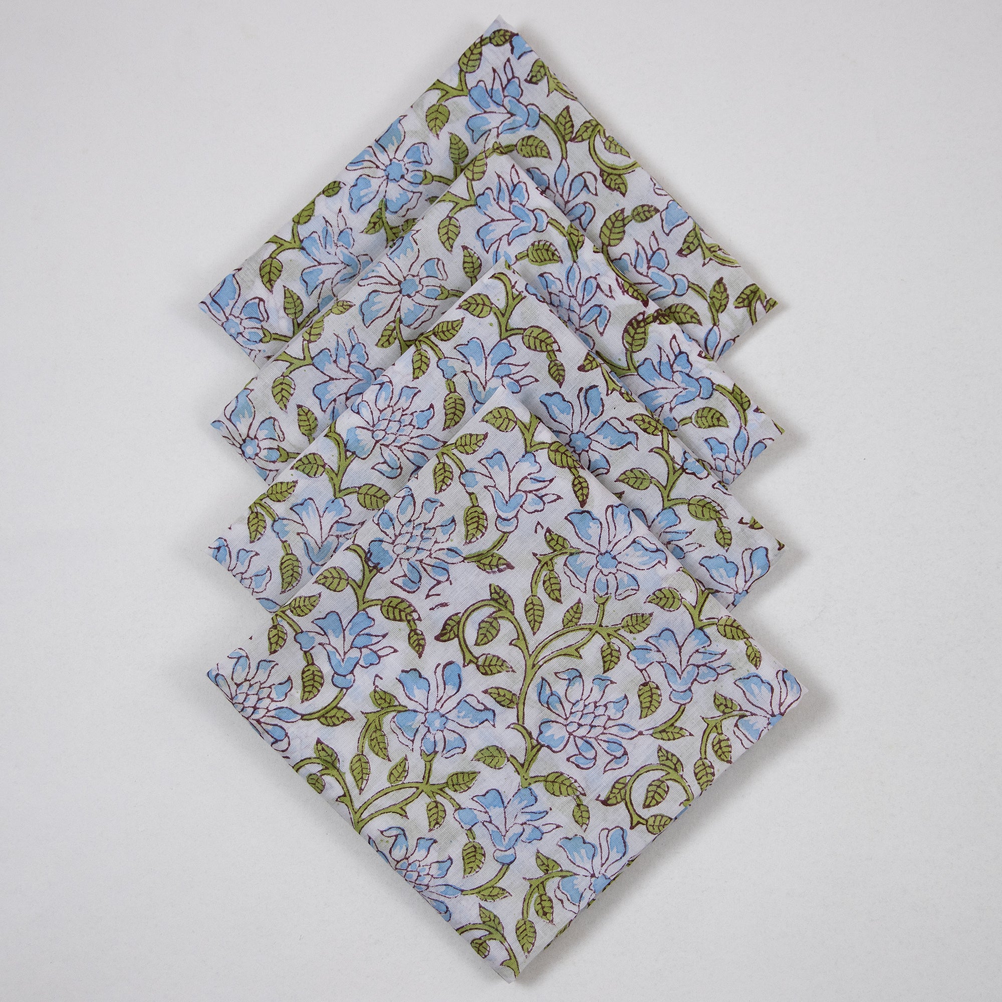 Flower Printed Soft Cotton Dining Table Napkins