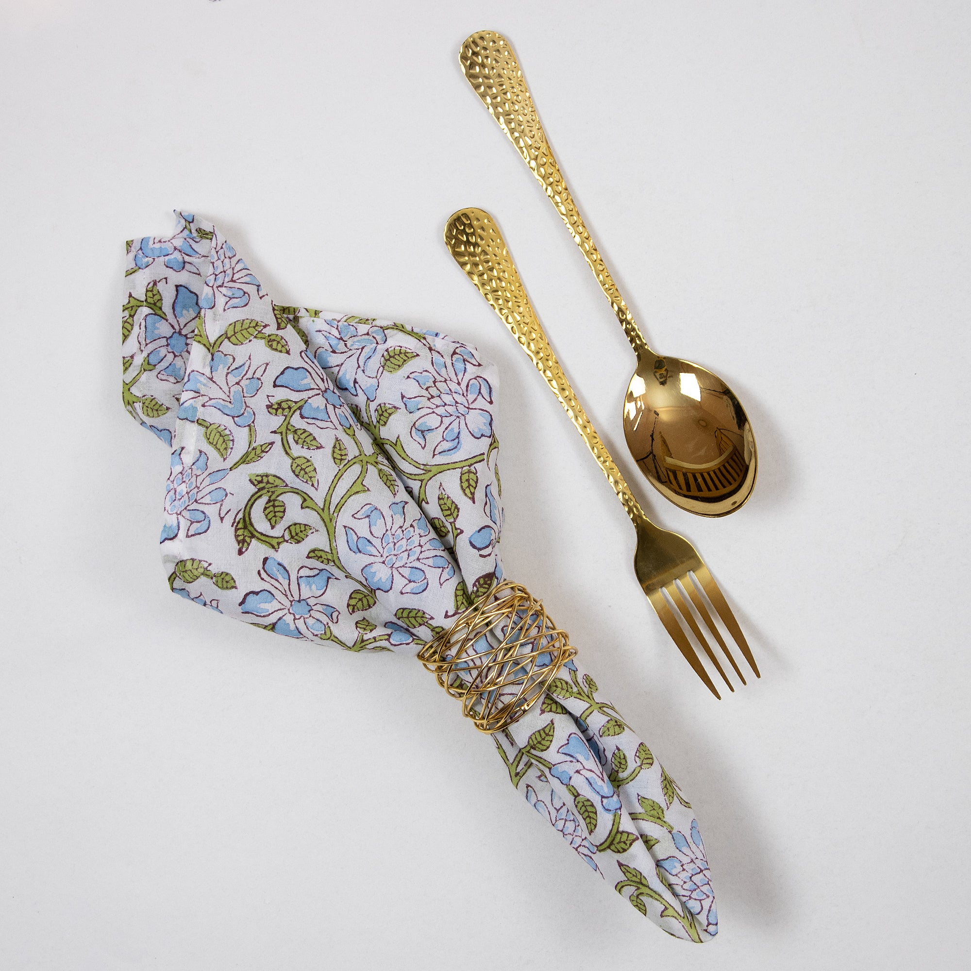 Flower Printed Soft Cotton Dining Table Napkins