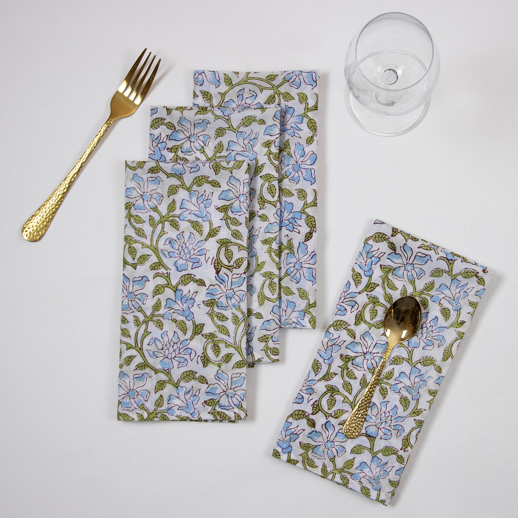 Buy Flower Printed Soft Cotton Dining Table Napkins Online – DMAASA