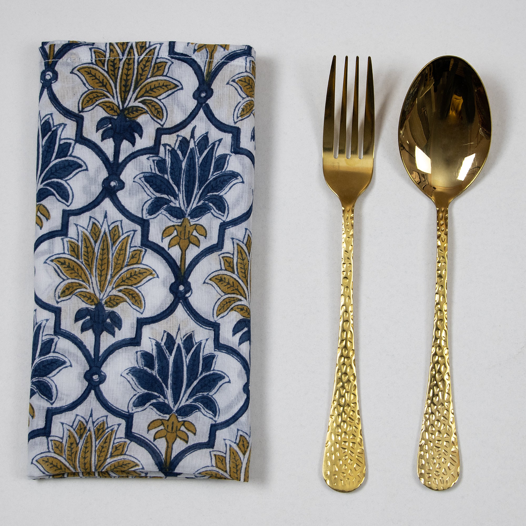 Block Flower Print Cotton Table Best Napkin Prices