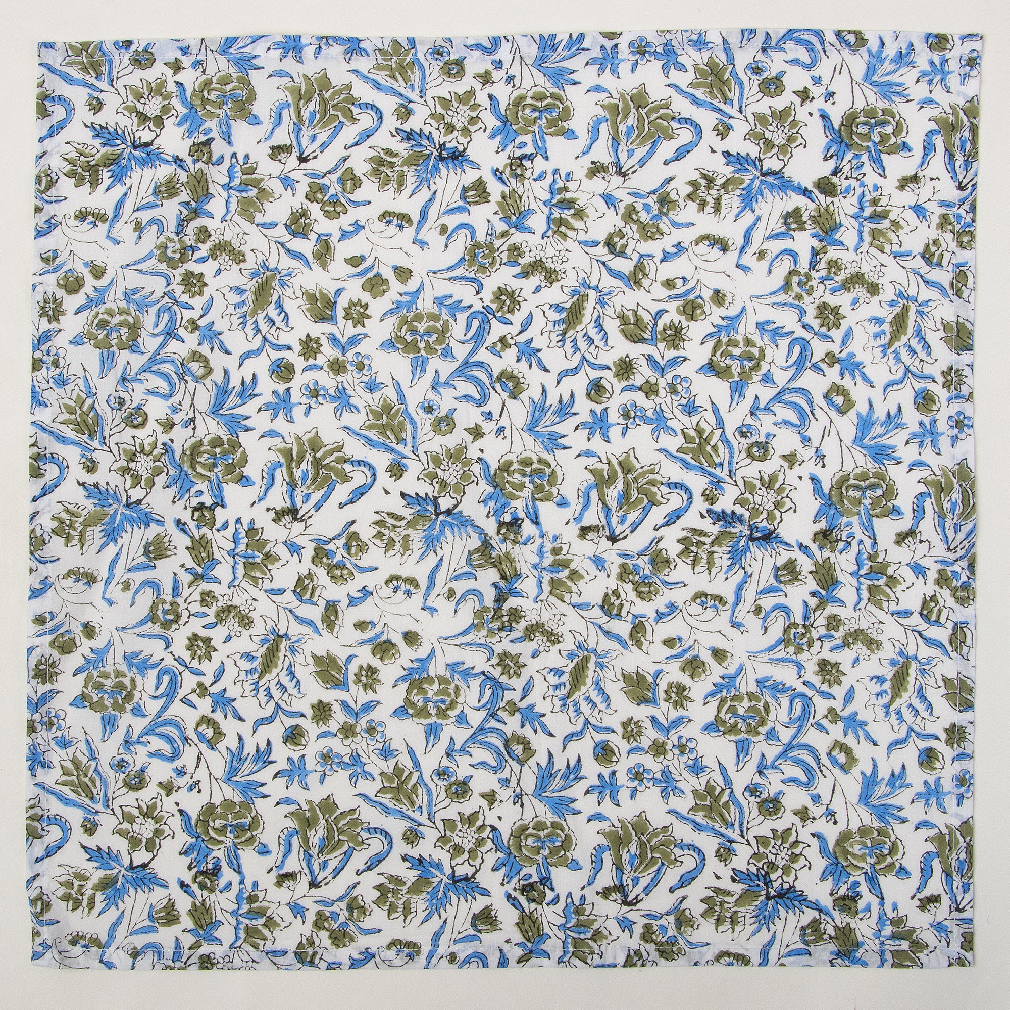 Blue Hand Block Printed Cotton Napkins Cloth