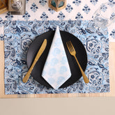 Handmade Blue Table Runner for Farmhouse