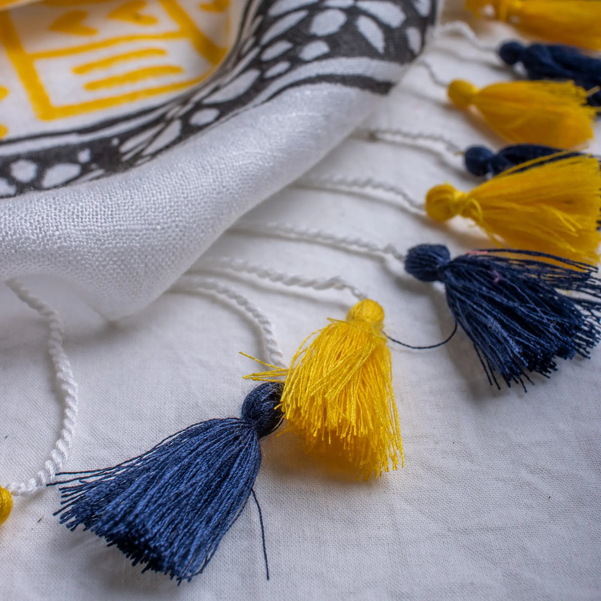 Azure Hand Painted Stoles and Cotton Scarf