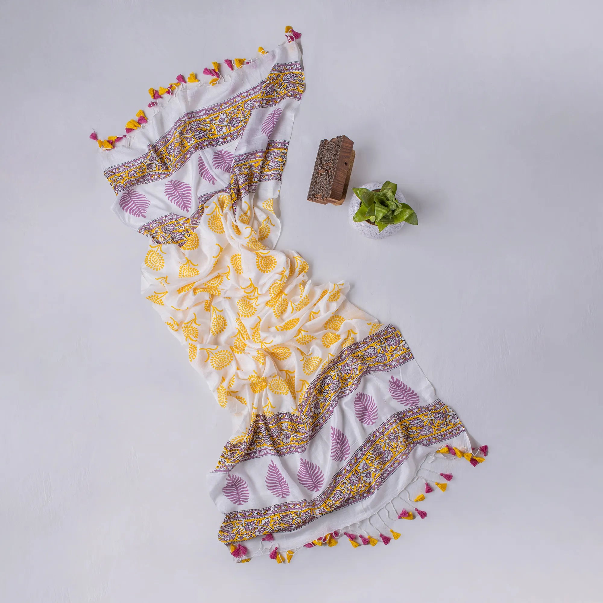 Golden Orchid Printed Stoles and Cotton Stoles for Ladies