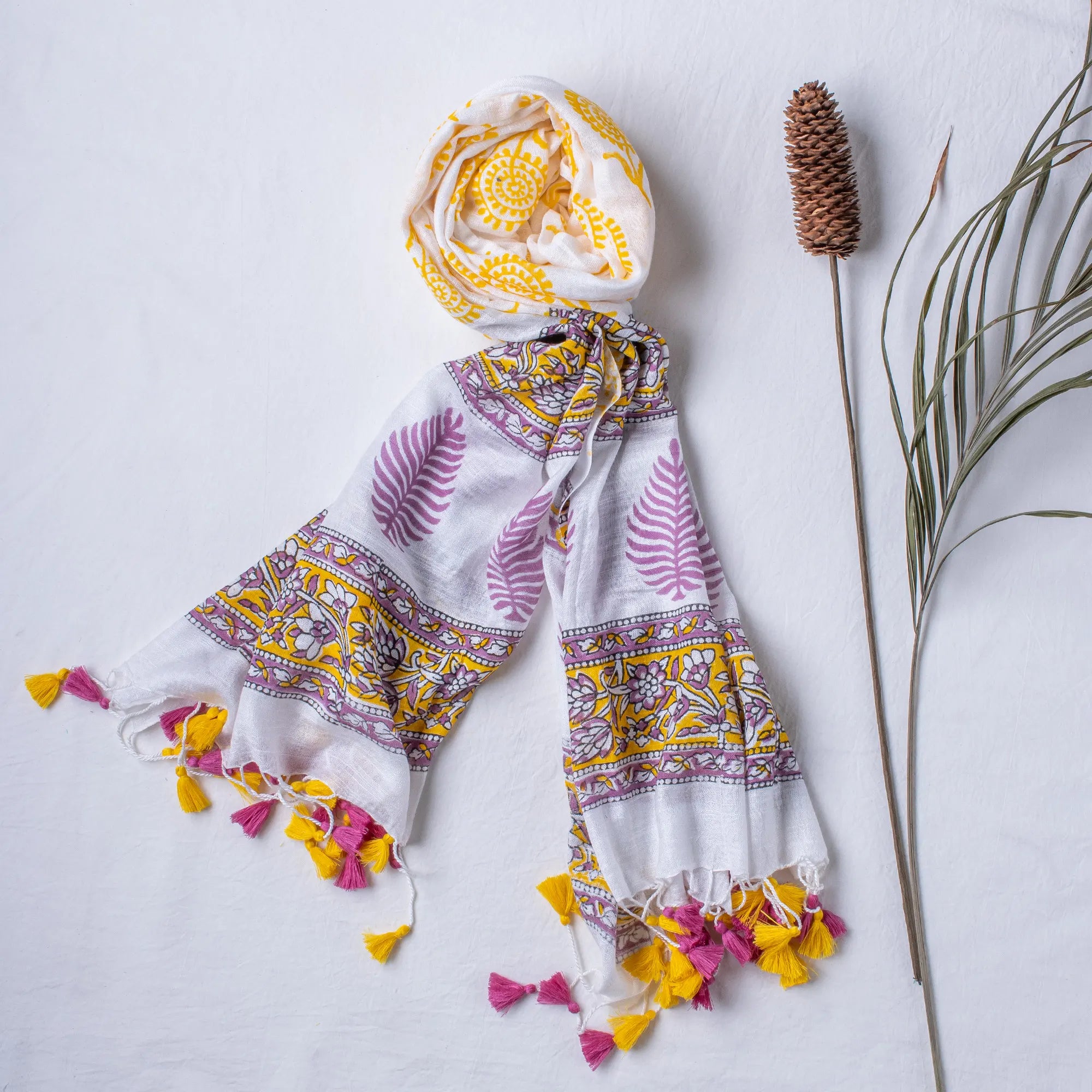 Golden Orchid Printed Stoles and Cotton Stoles for Ladies