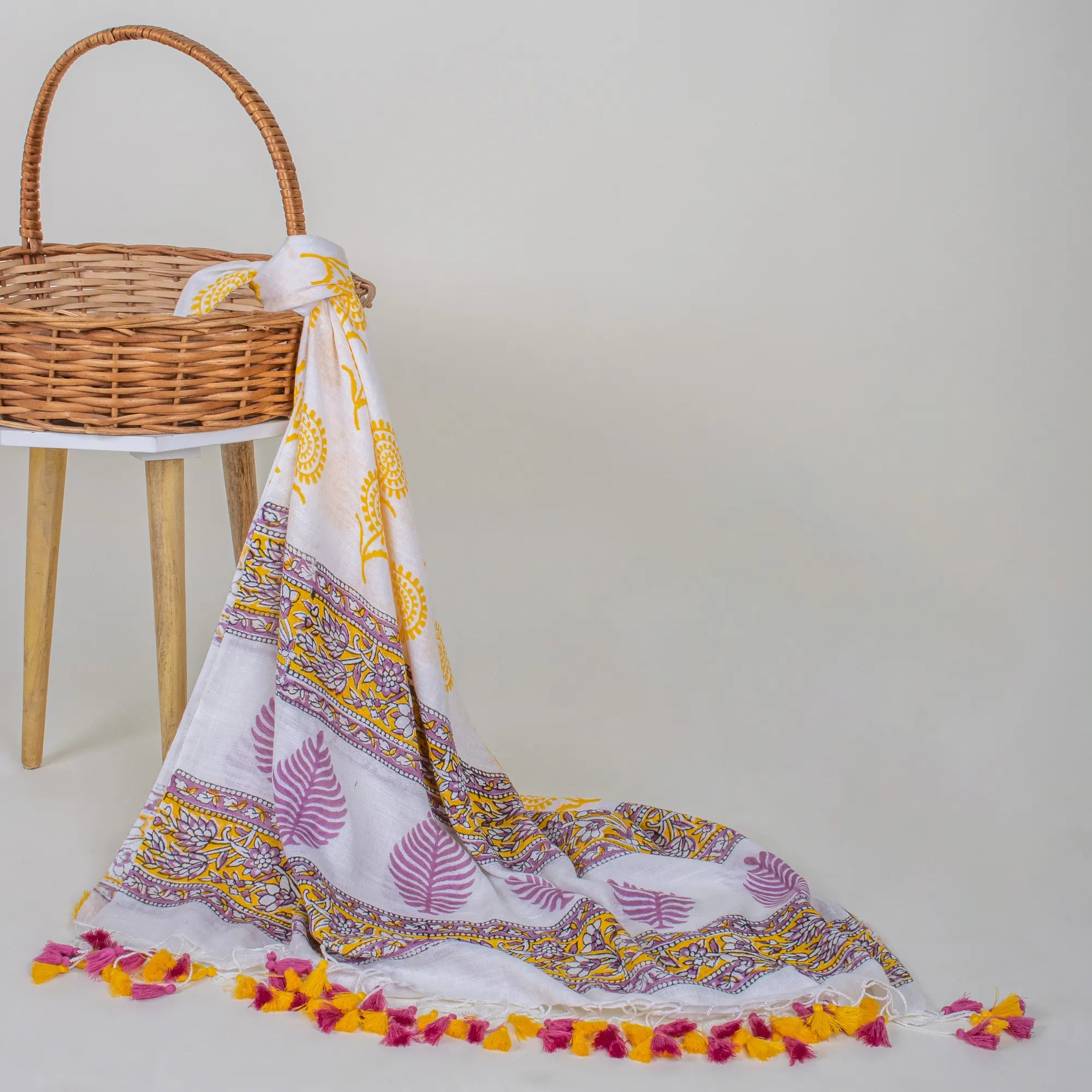 Golden Orchid Printed Stoles and Cotton Stoles for Ladies