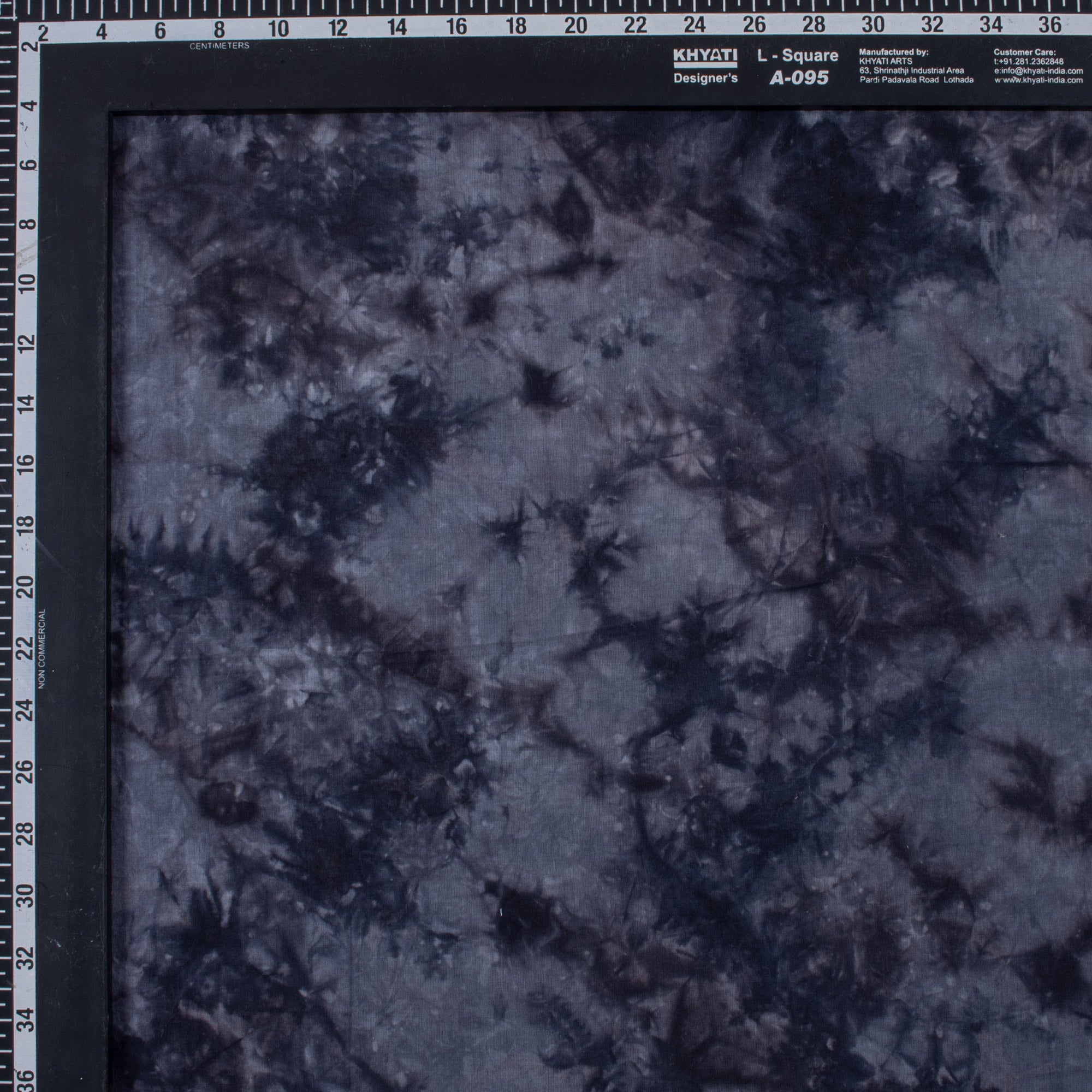 Dark Gray Indian Natural Tie Dye Fabric