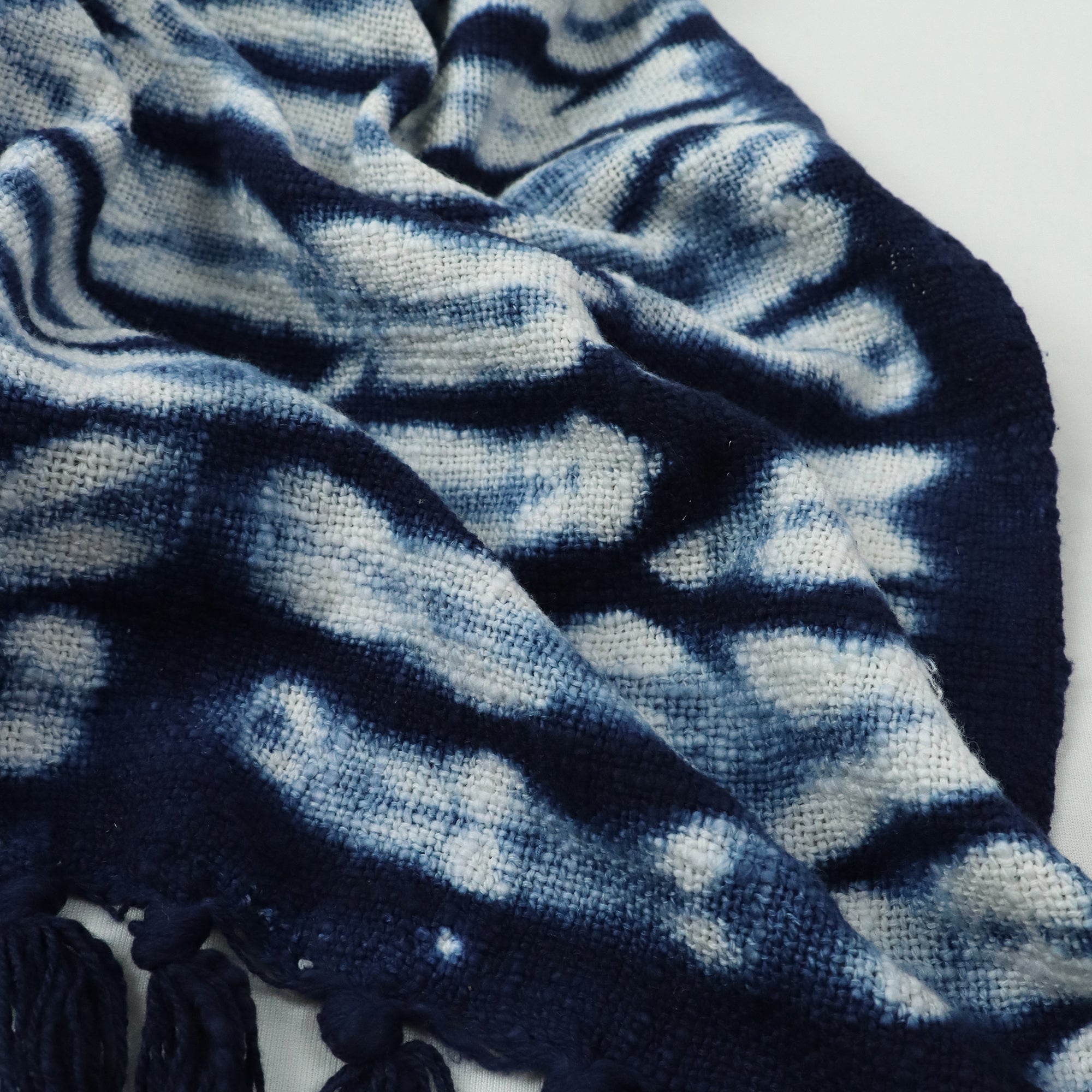 Handmade Indigo Blue 100% Bed Throw Blanket Online