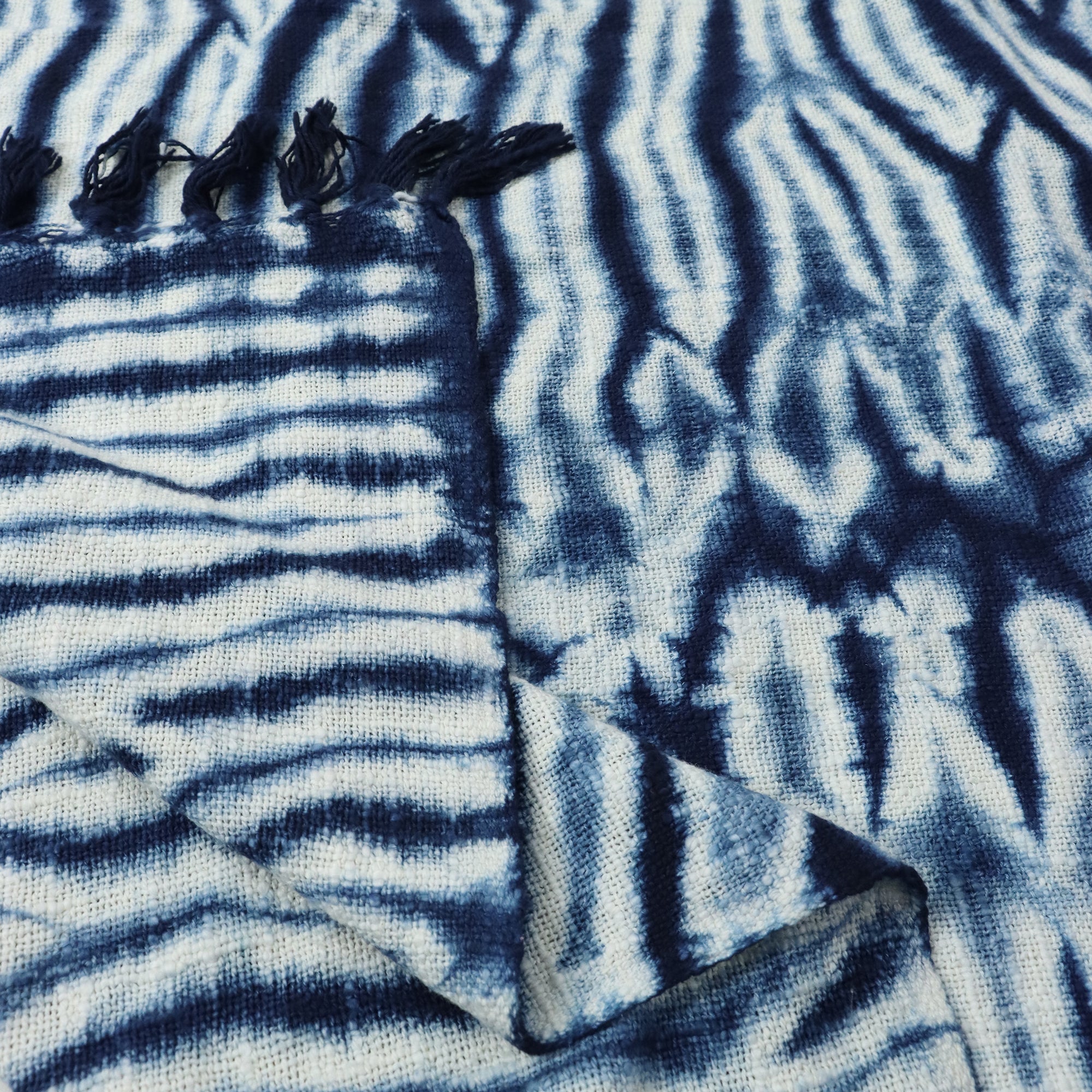 Handmade Indigo Blue 100% Bed Throw Blanket Online