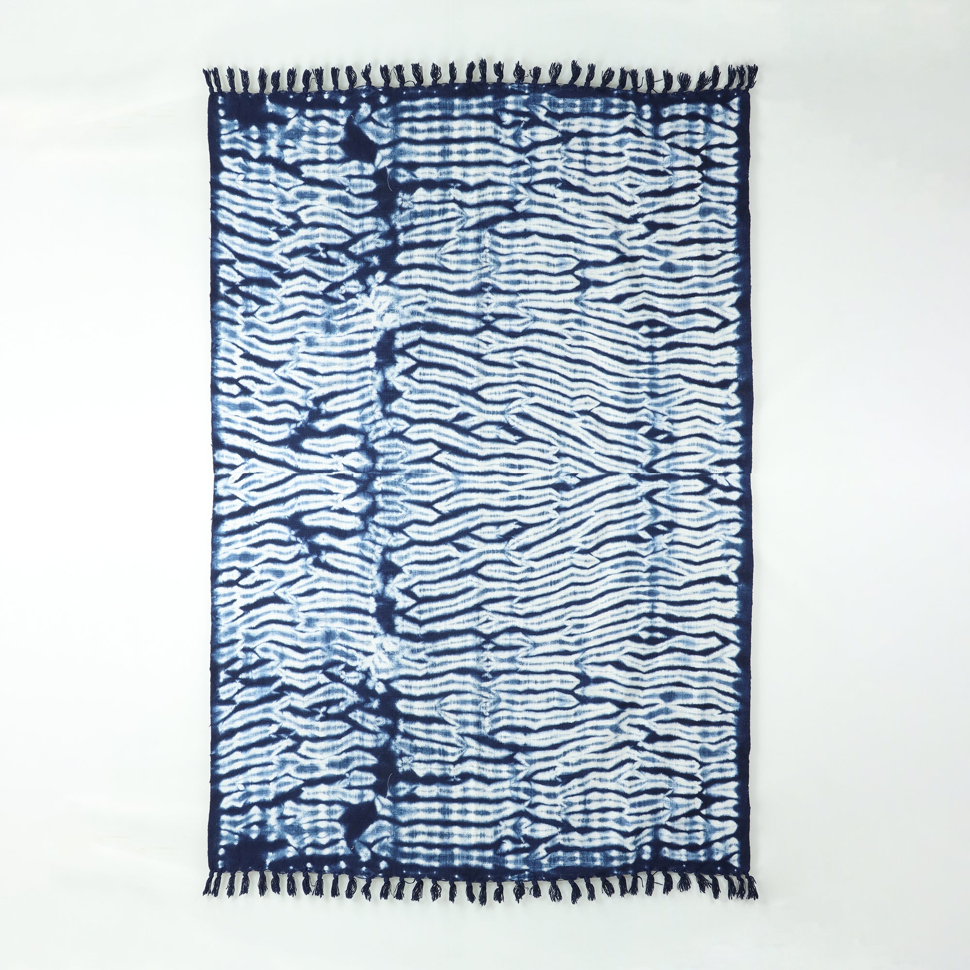 Handmade Indigo Blue 100% Bed Throw Blanket Online