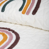 Rainbow Hand Block Printed Cotton Machine Quilts