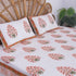Red Boota Indian Hand Block Print Cotton Bed Sheet