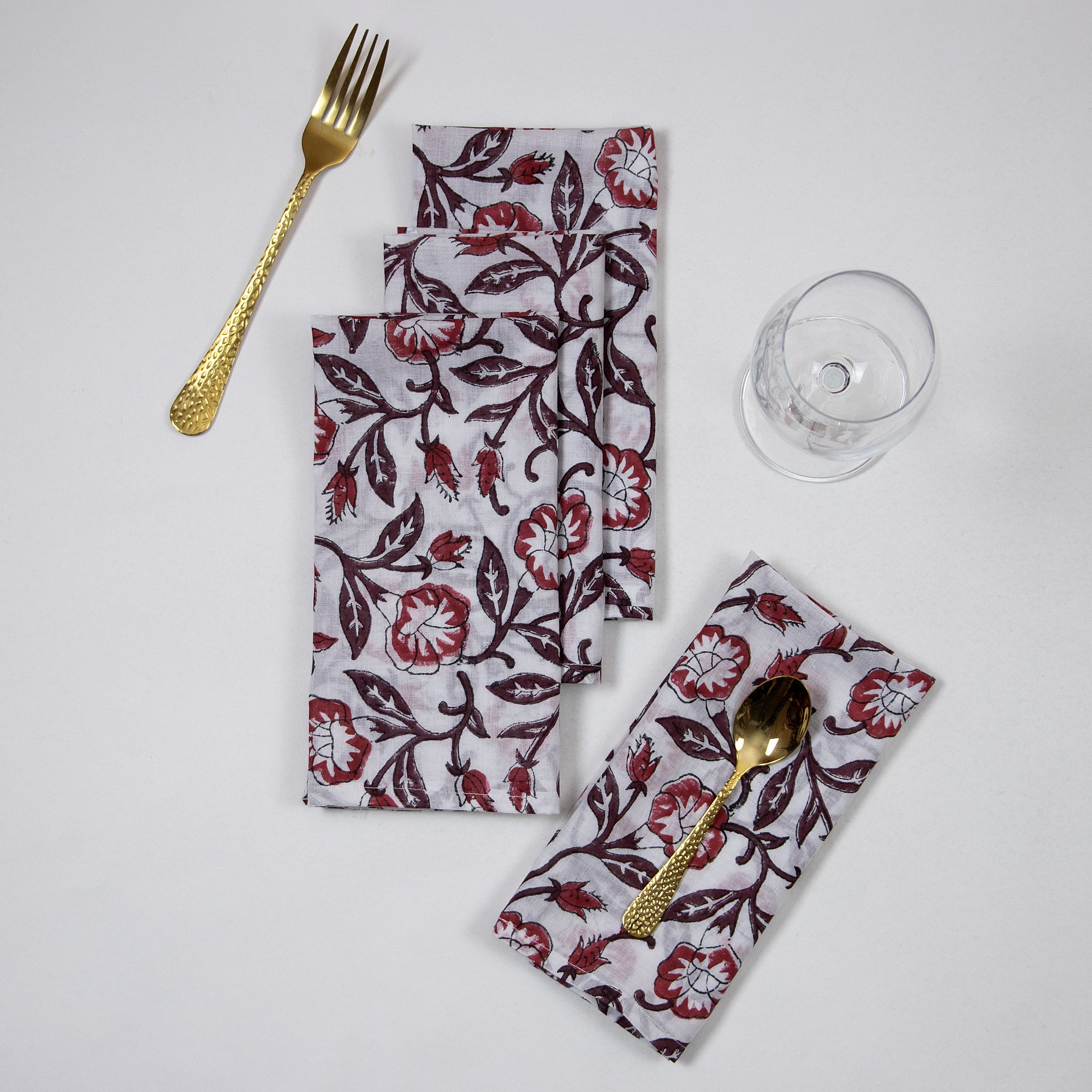 Reusable Cotton Hand Block Printed Napkin Online