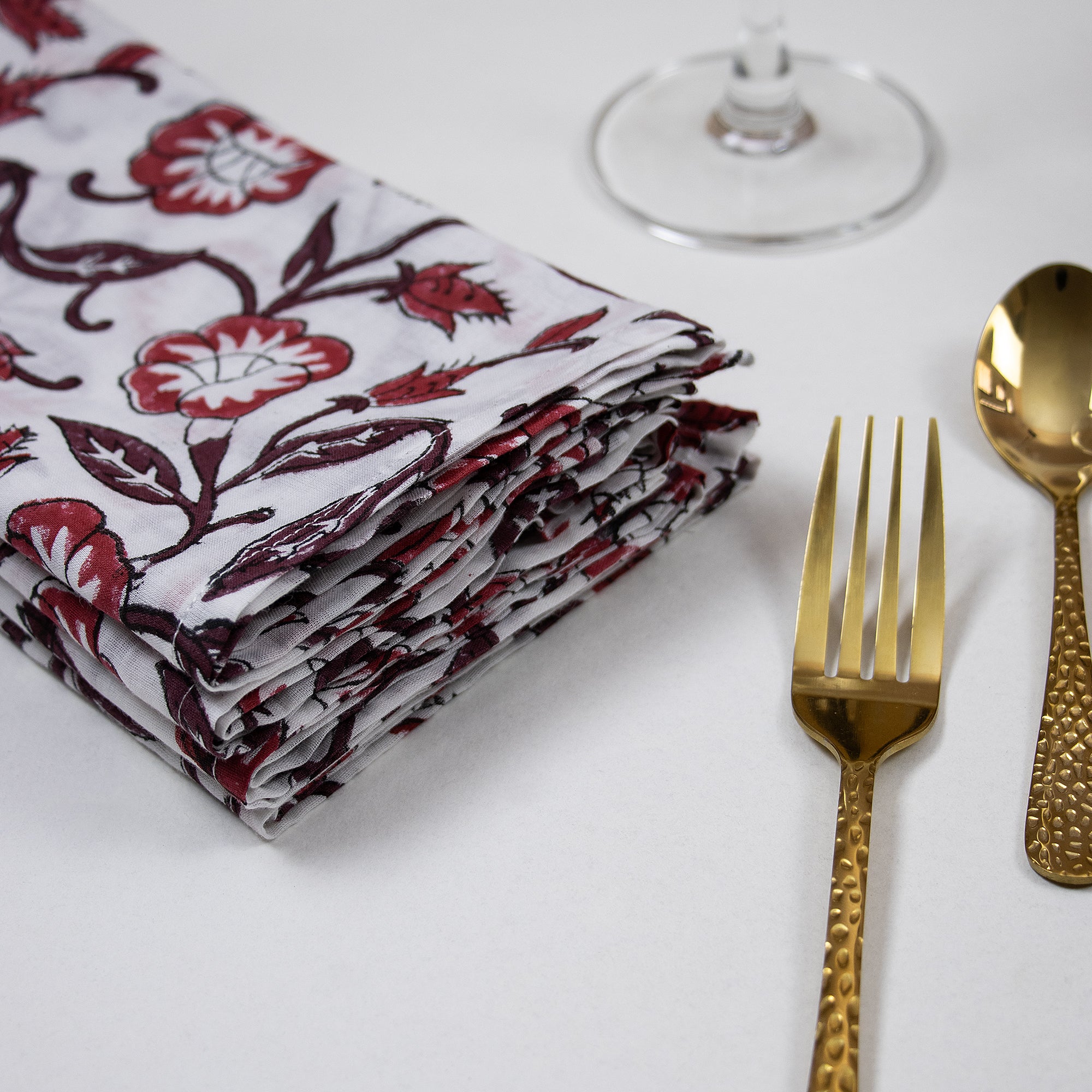 Reusable Cotton Hand Block Printed Napkin Online